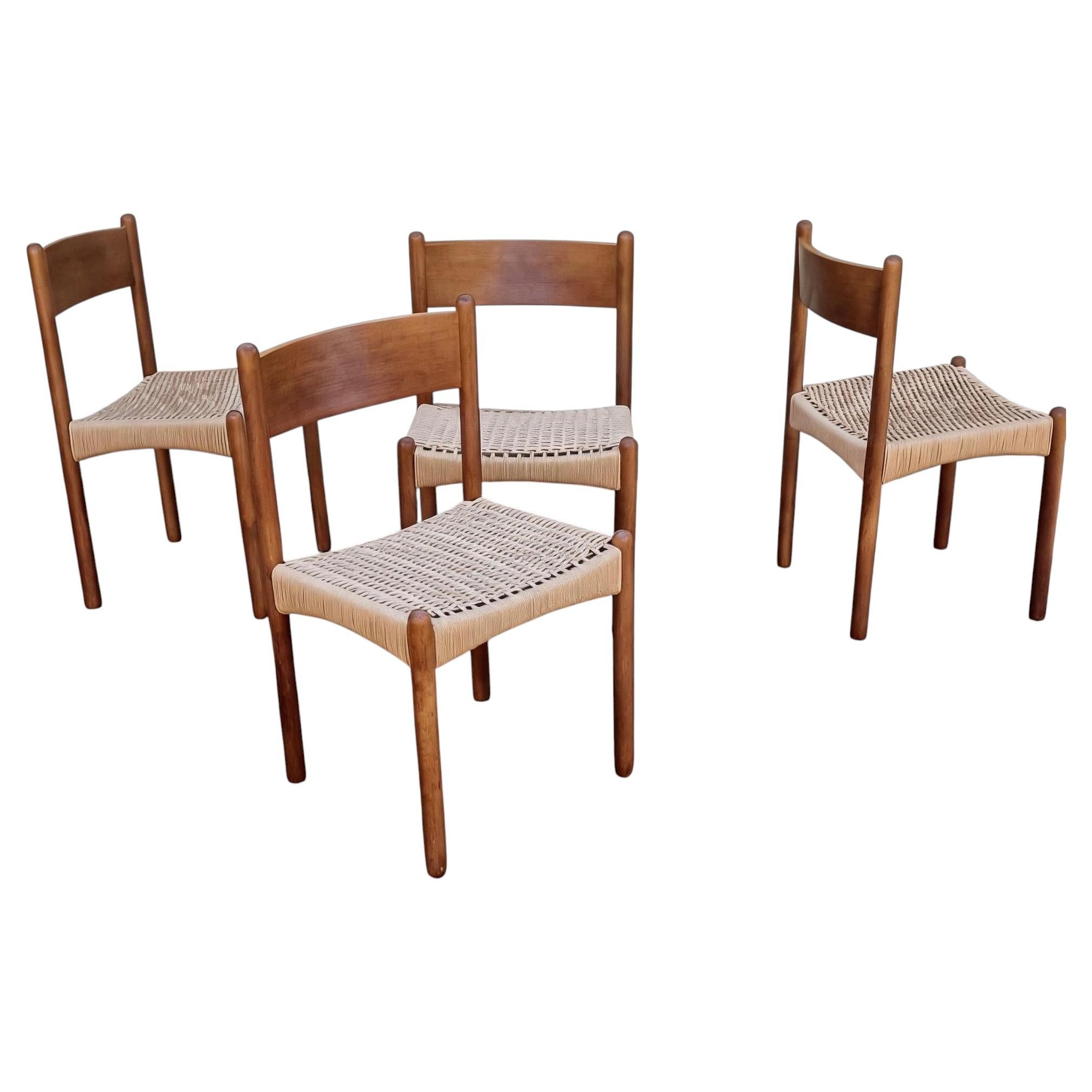 1960s Danish dining chairs attributed Poul Volther for Frem Rojle