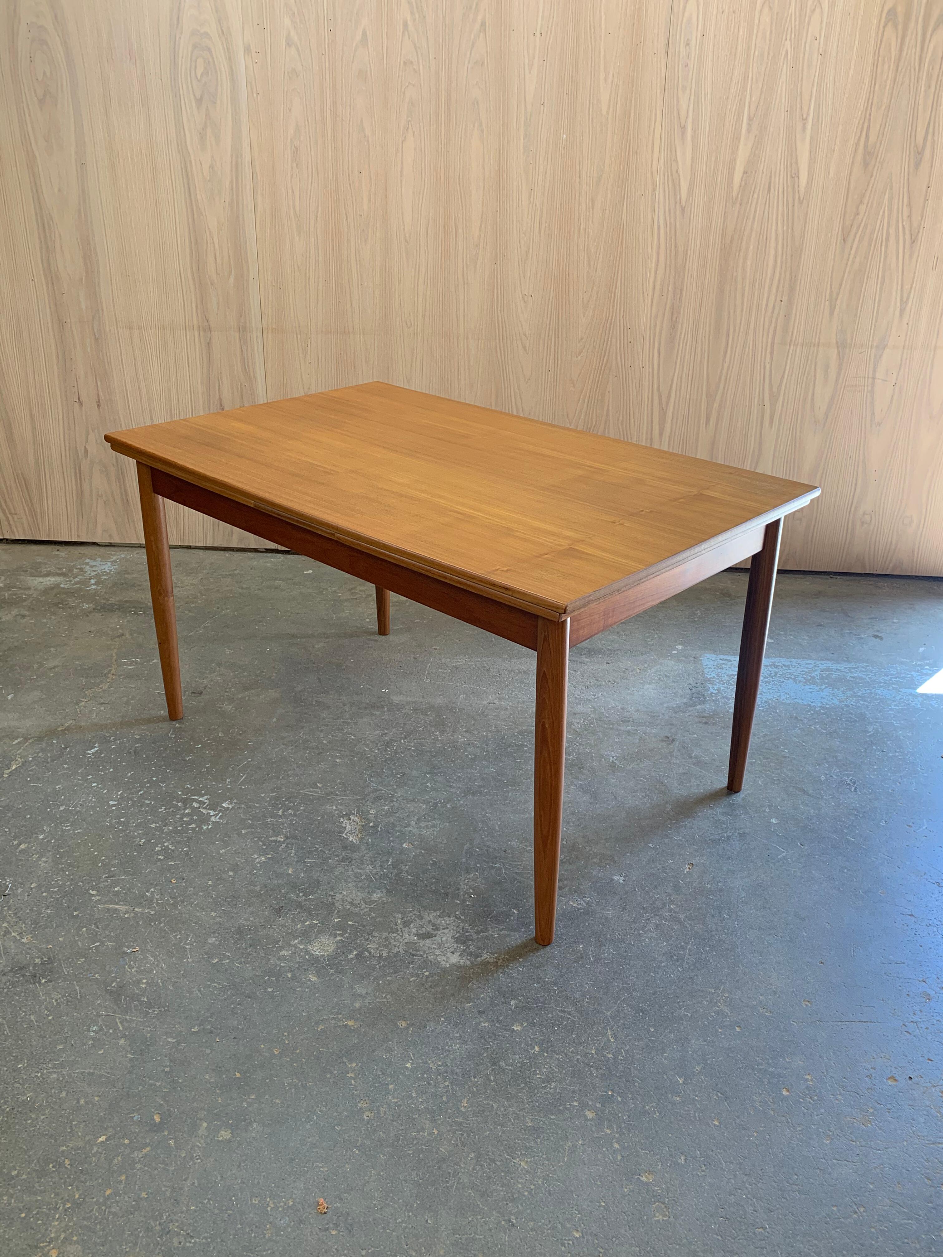 1960s Danish Draw-Leaf Dining Table For Sale 12