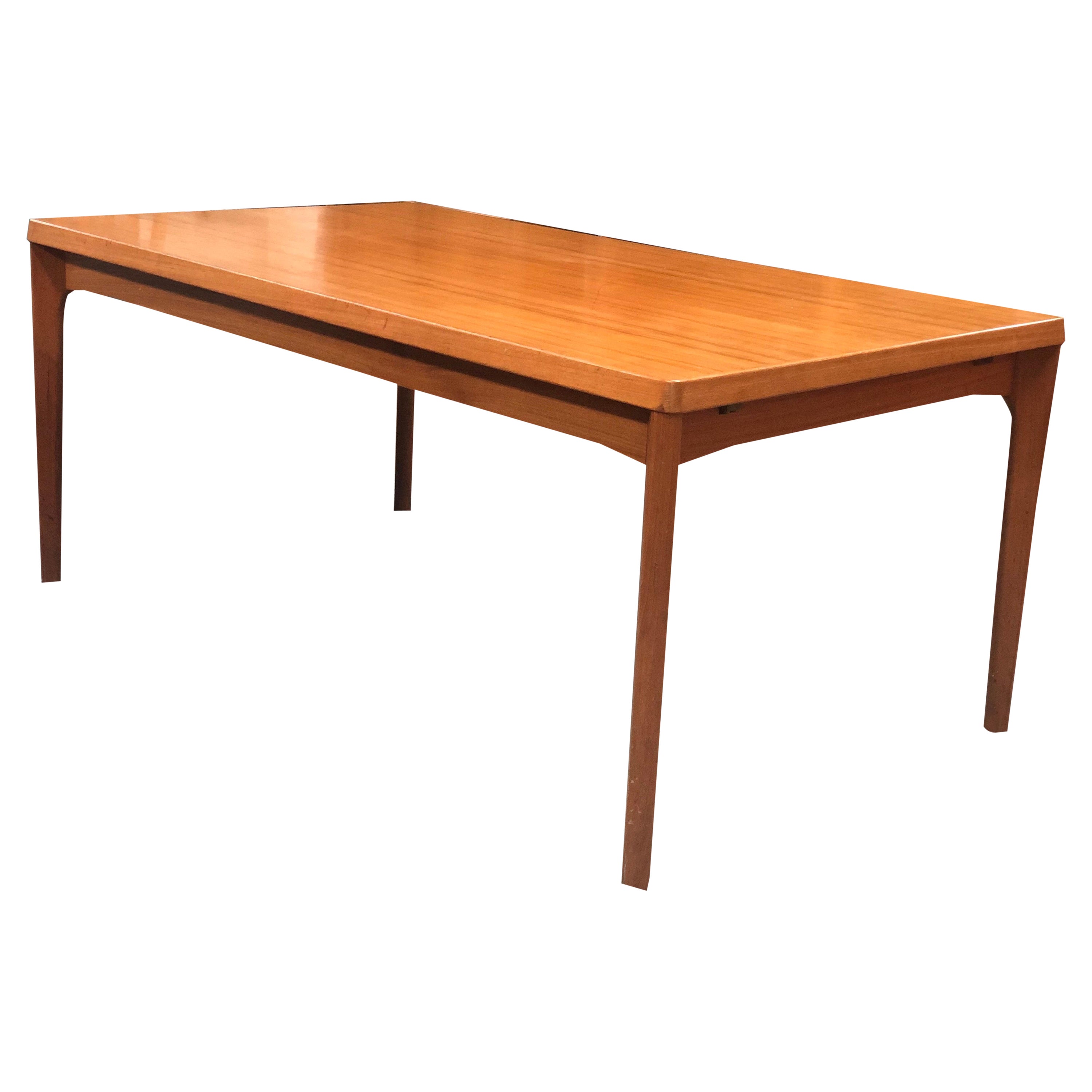 1960s Danish Draw Leaf Expanding Vejle Stole Teak Dining Table
