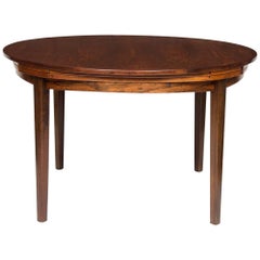 Used 1960s Danish Dyrlund Rosewood Flip-Flap Lotus Extendable Circular Dining Table