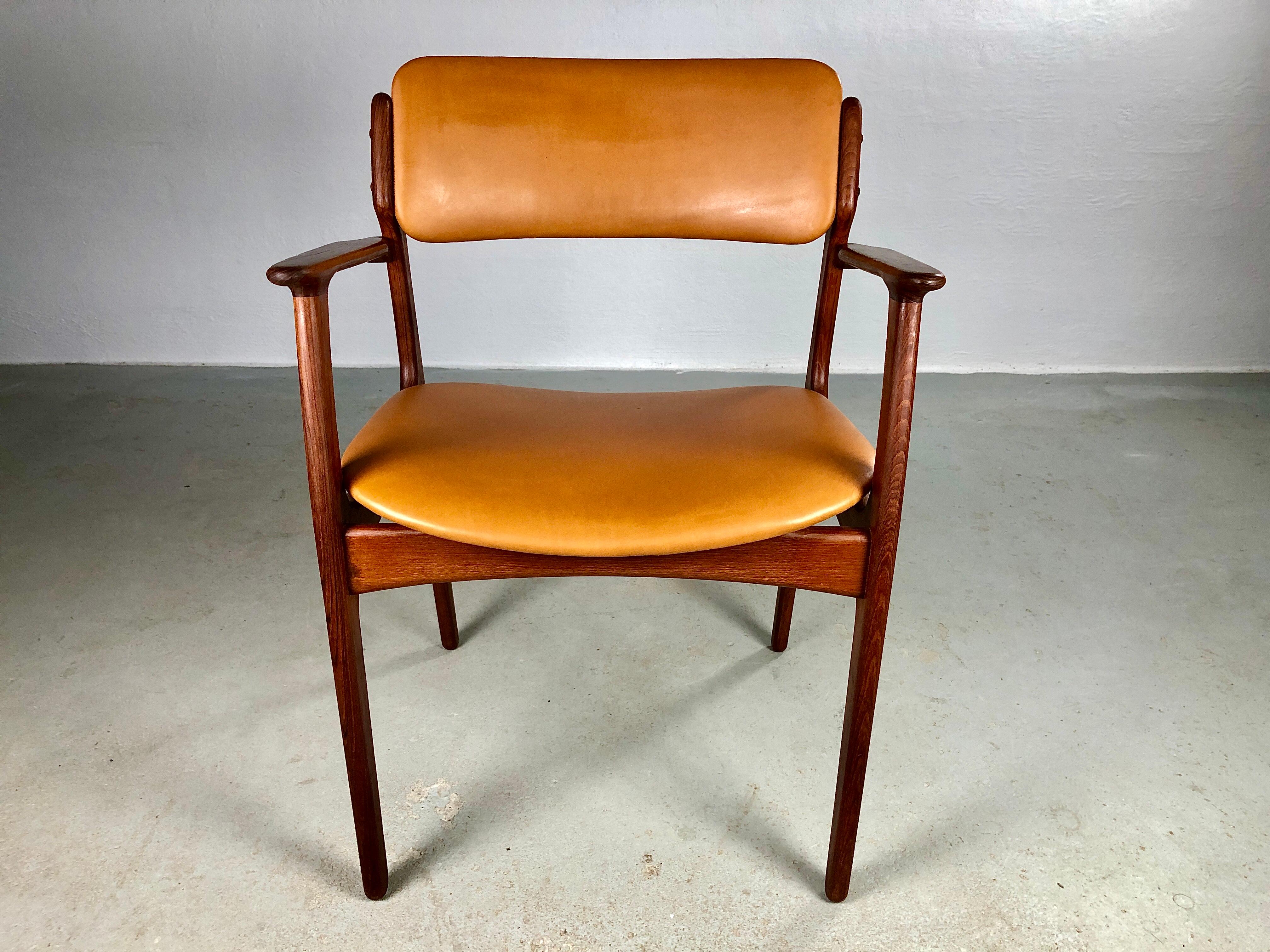 1960s Danish Erik Buch Fully Restored Armchairs in Teak, Custom Upholstery For Sale 2