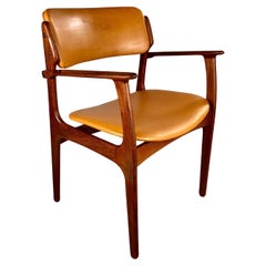1960s Danish Erik Buch Fully Restored Armchairs in Teak, Custom Upholstery