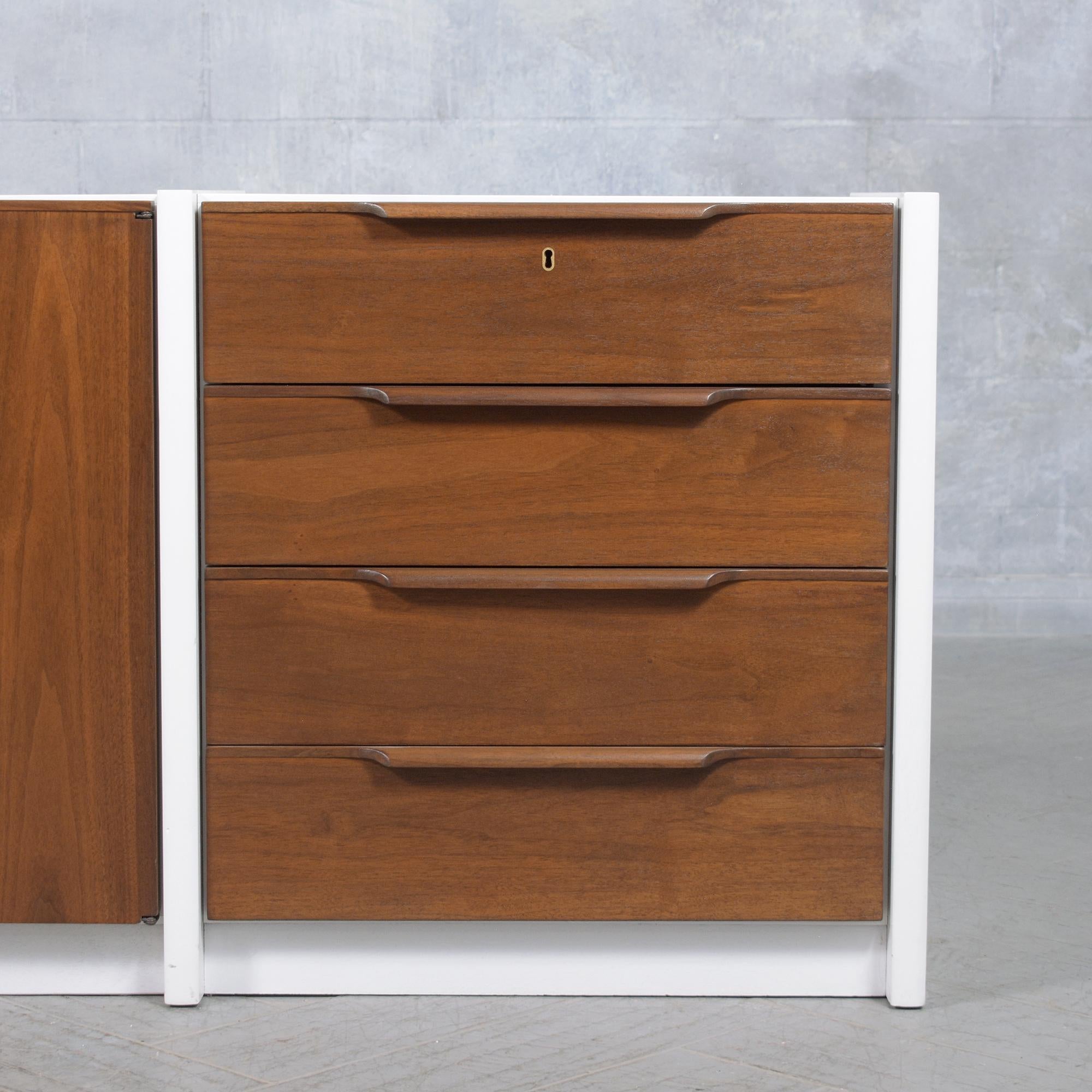 Carved 1960s Danish Executive Cabinet: Mid-Century Design and Craftsmanship For Sale