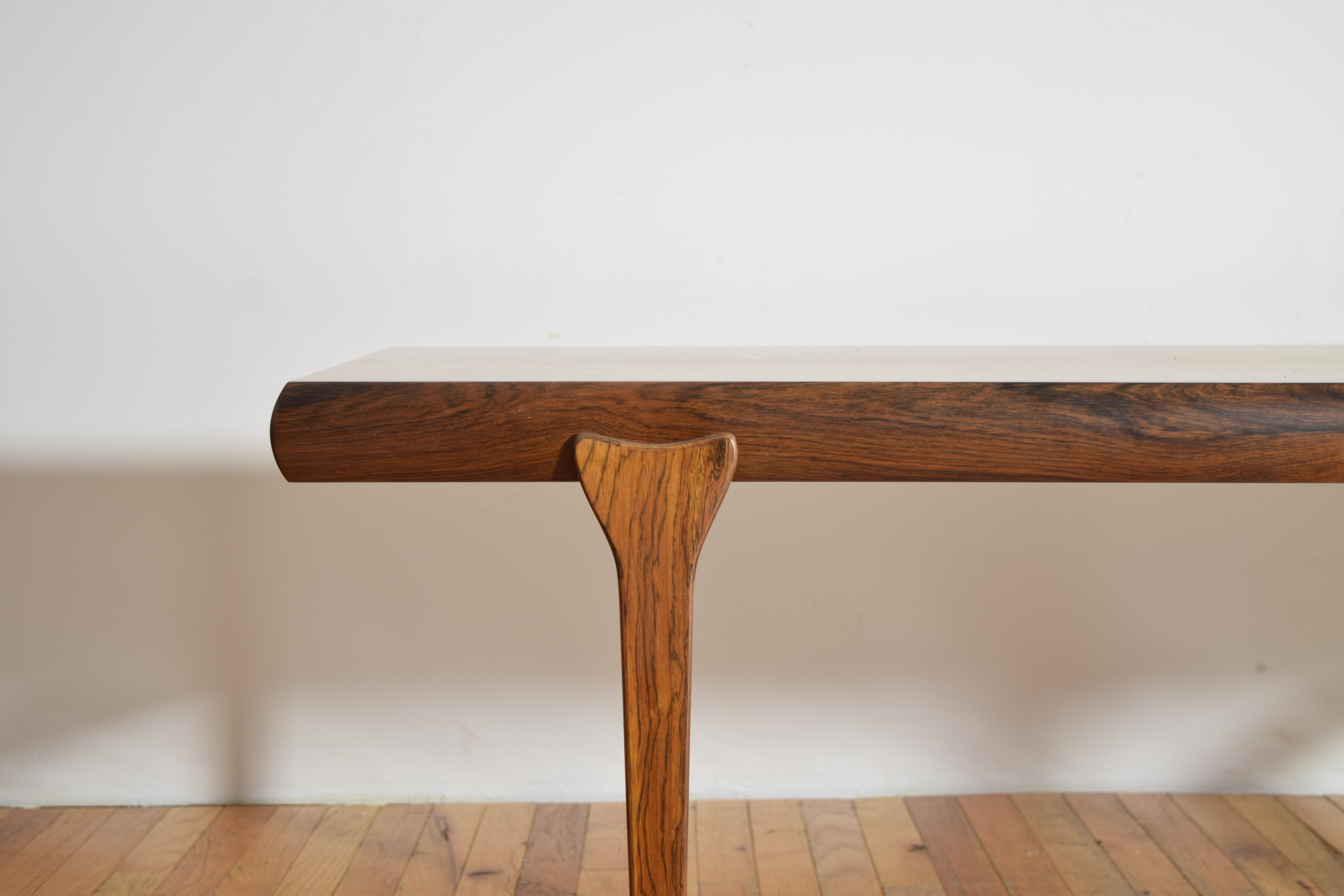 Teck Table basse extensible danoise en teck des années 1960, Design/One par Johannes Andersen en vente