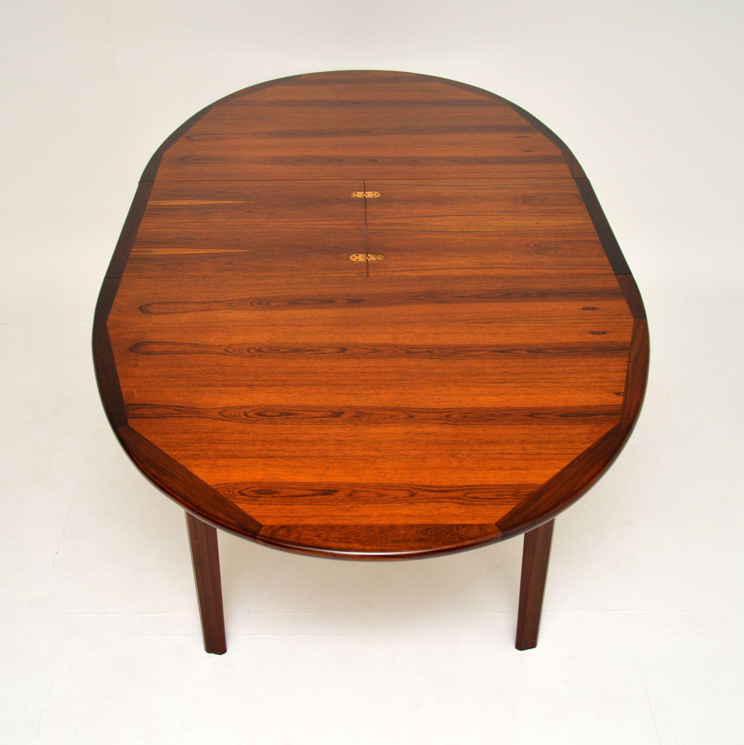 Rosewood 1960s Danish Extending Dining Table