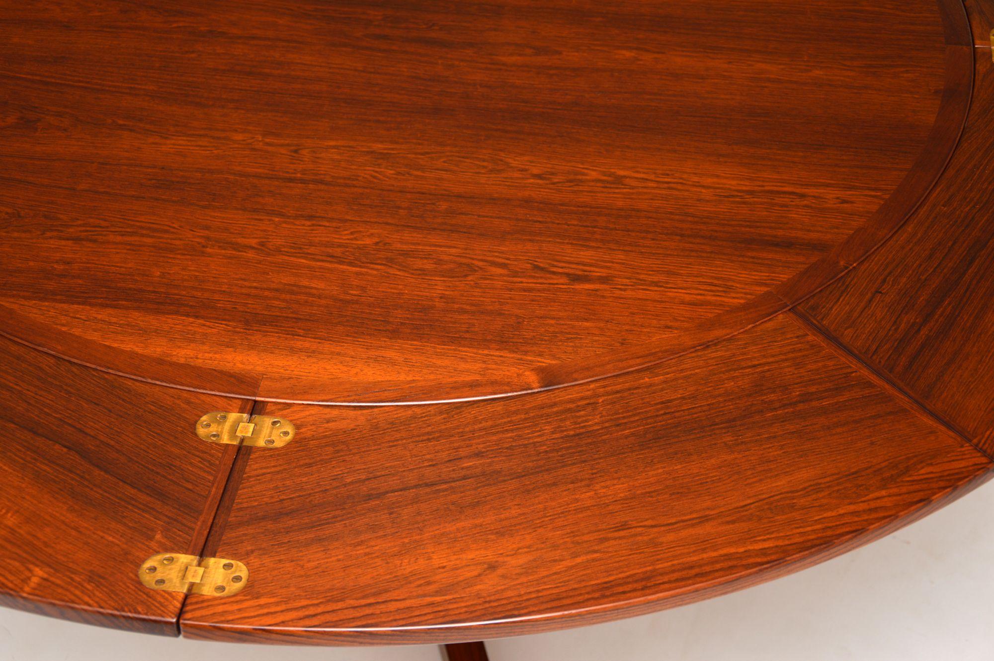 20th Century 1960s Danish Flip Flap Lotus Dining Table by Dyrlund