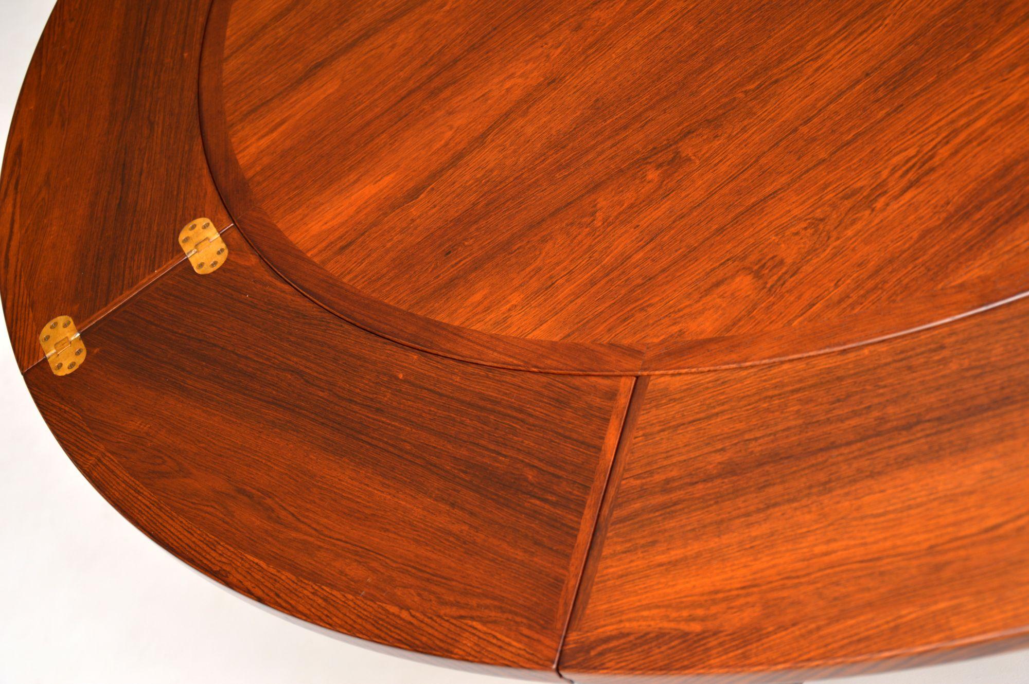 Wood 1960s Danish Flip Flap Lotus Dining Table by Dyrlund