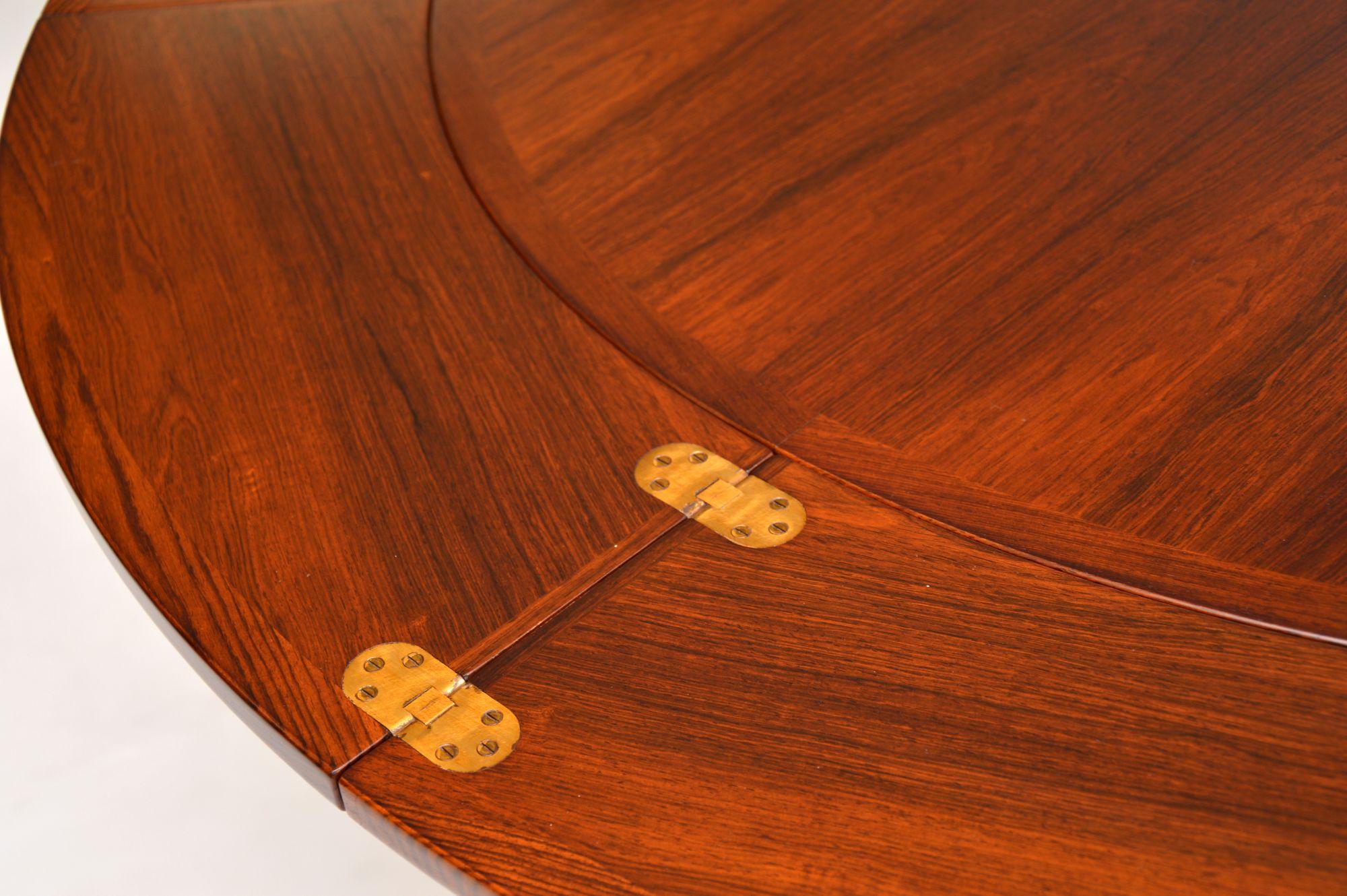 1960s Danish Flip Flap Lotus Dining Table by Dyrlund 1