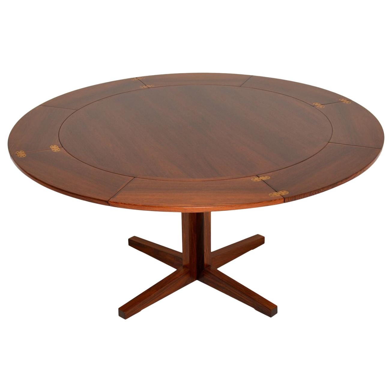 1960s Danish Flip Flap Lotus Dining Table by Dyrlund