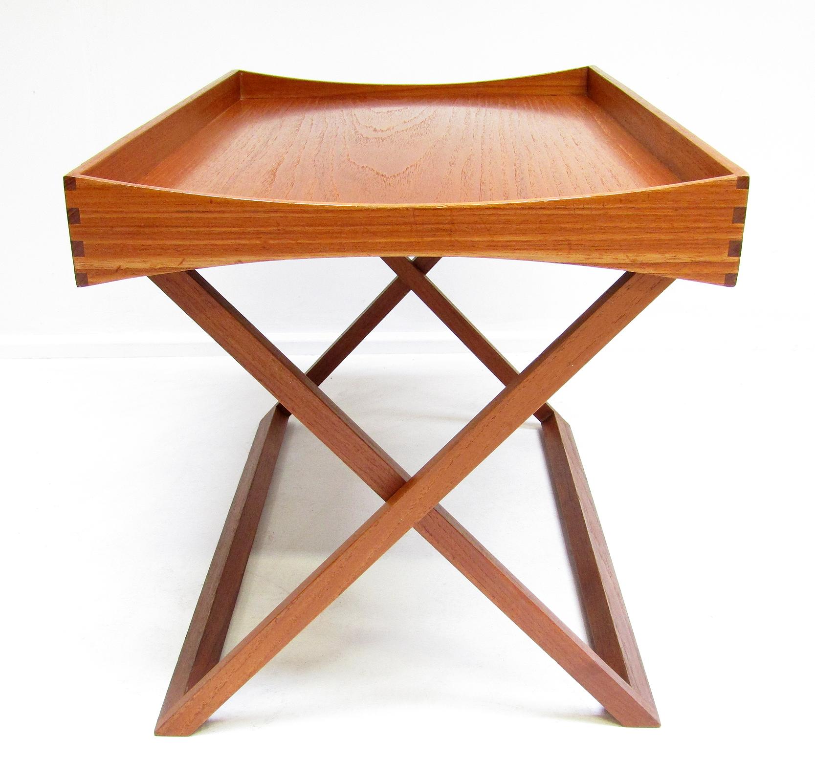 1960s Danish Folding Campaign Side Table In Teak By Torsten Johansson For Bo Ex For Sale 6