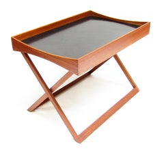 Dänischer klappbarer Kampagnen-Beistelltisch aus Teakholz von Torsten Johansson für Bo Ex, 1960er Jahre