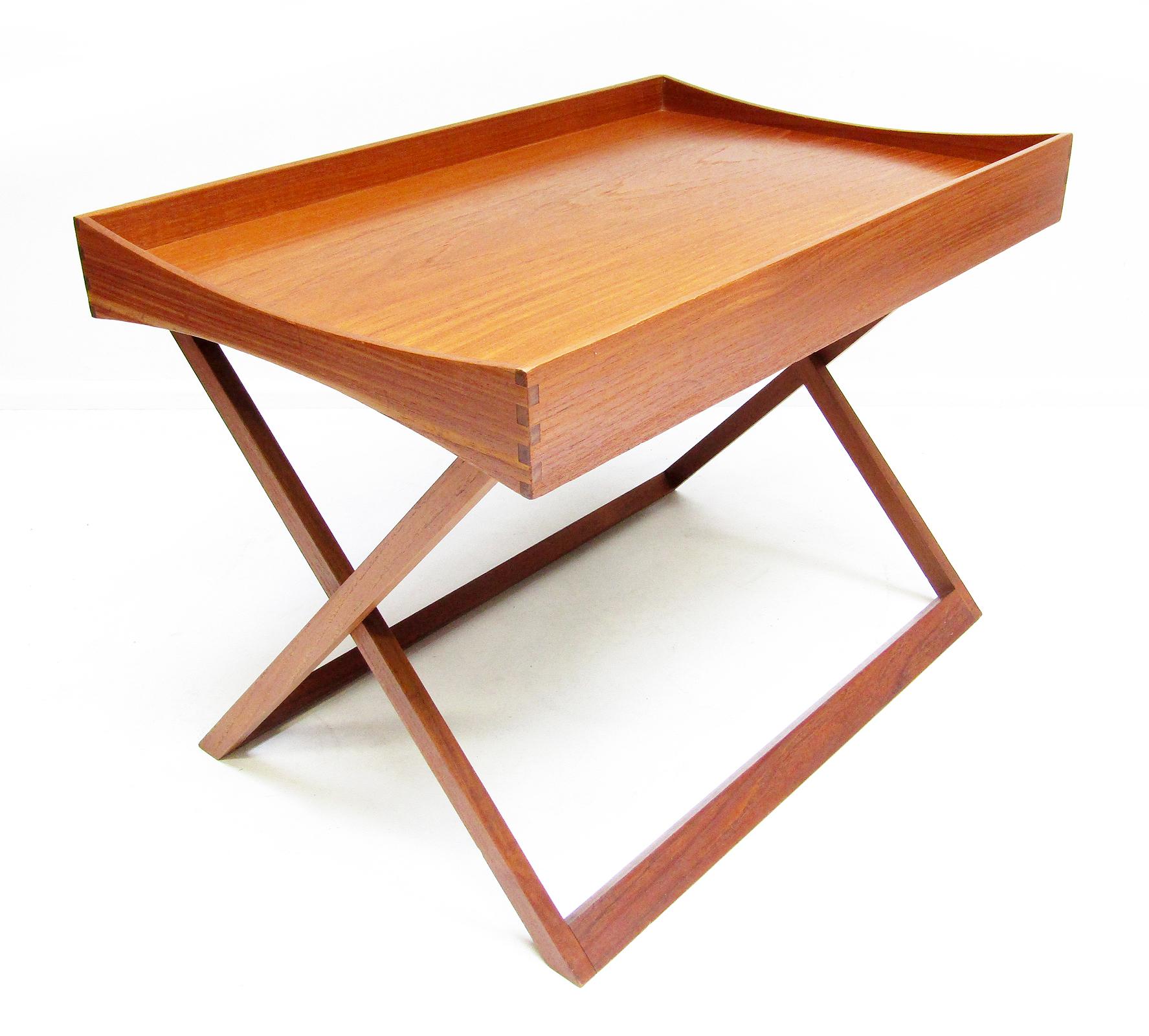 1960s Danish Folding Campaign Side Table In Teak By Torsten Johansson For Bo Ex For Sale 2