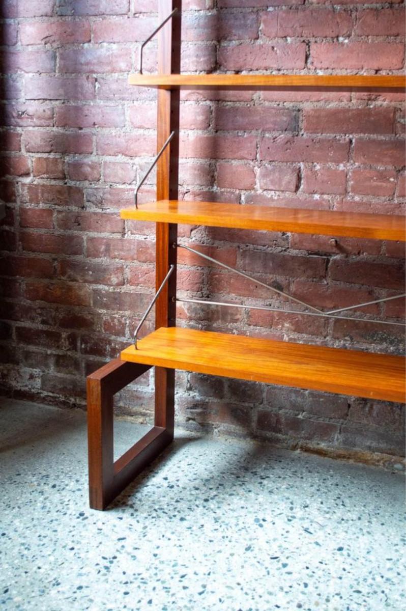1960s Danish Freestanding Teak Bookcase by Poul Cadovius In Excellent Condition In Victoria, BC
