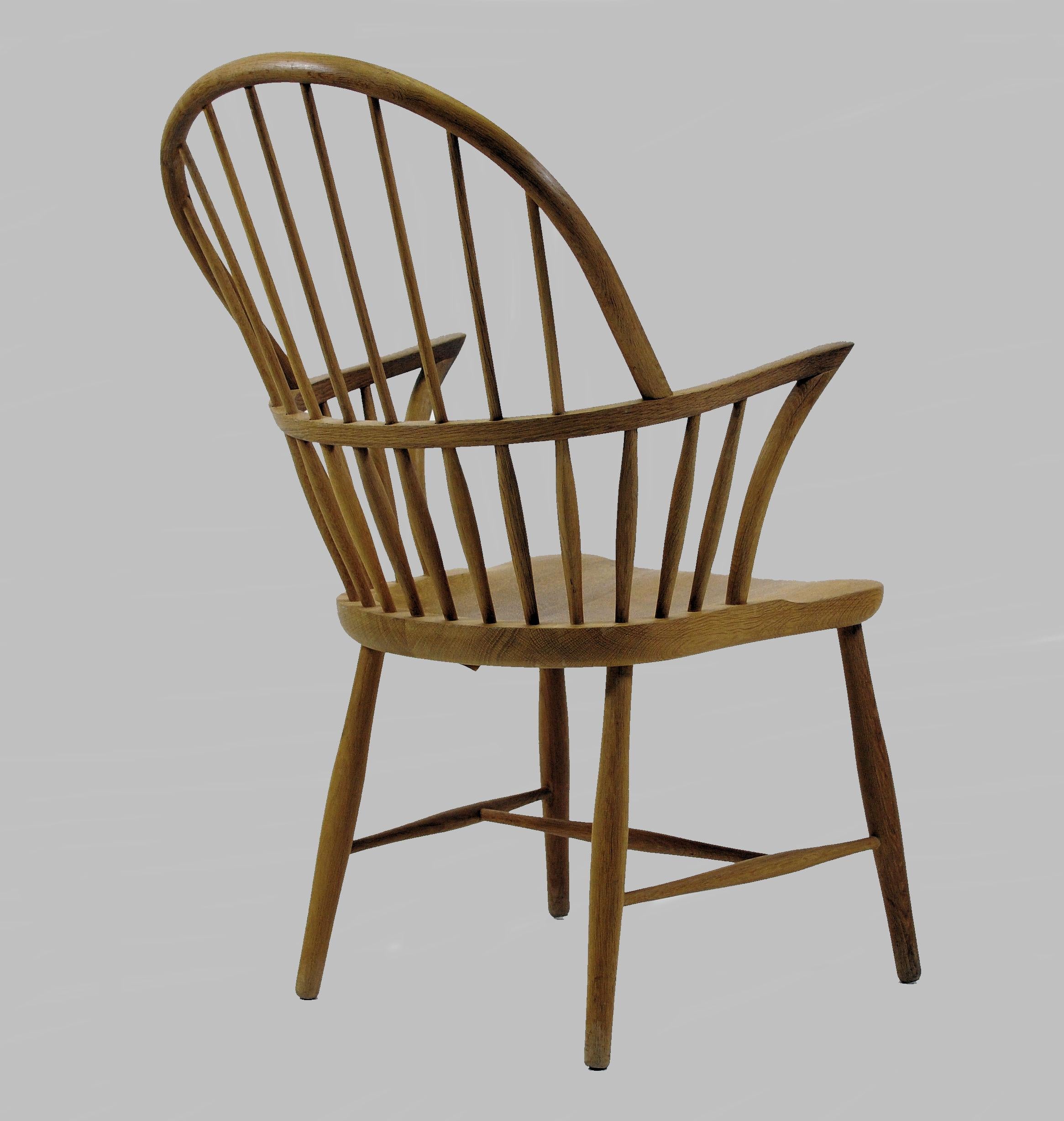 1960s Danish Frits Henningsen CH 18A High Back Chair in Oak by Carl Hansen  and Son For Sale at 1stDibs