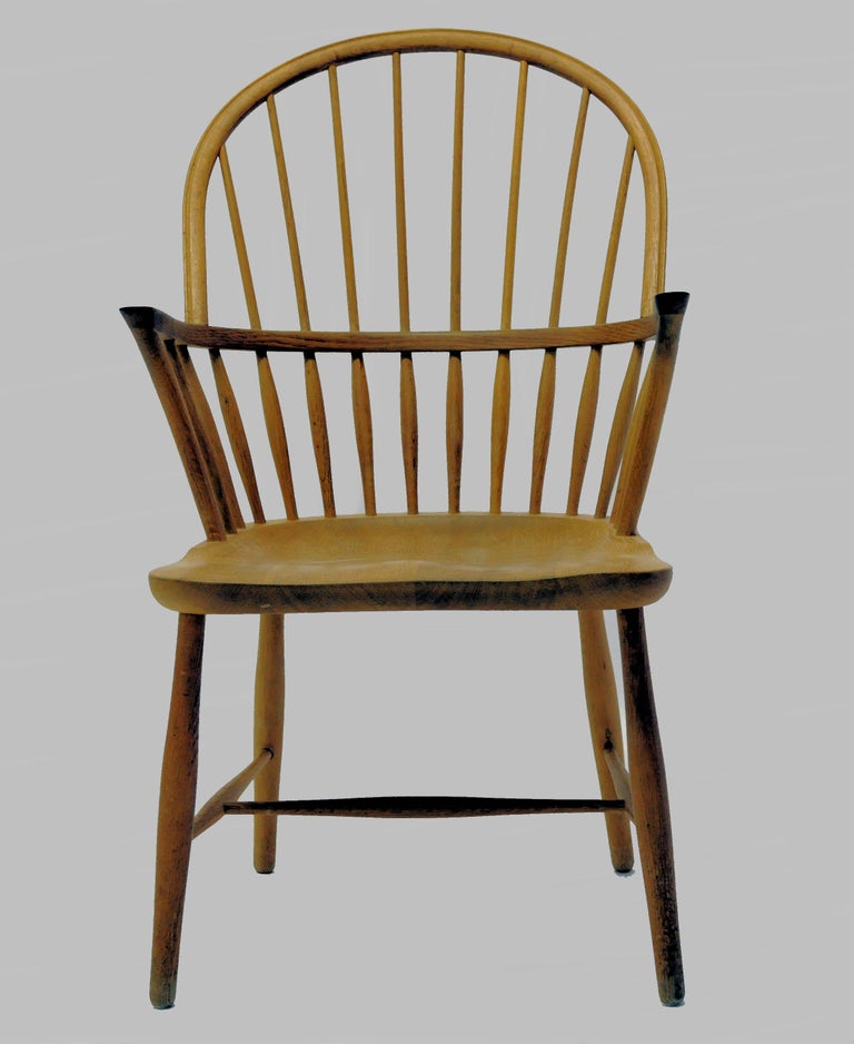 Mid-20th Century 1960s Danish Frits Henningsen CH 18A High Back Chair in Oak by Carl Hansen & Son For Sale
