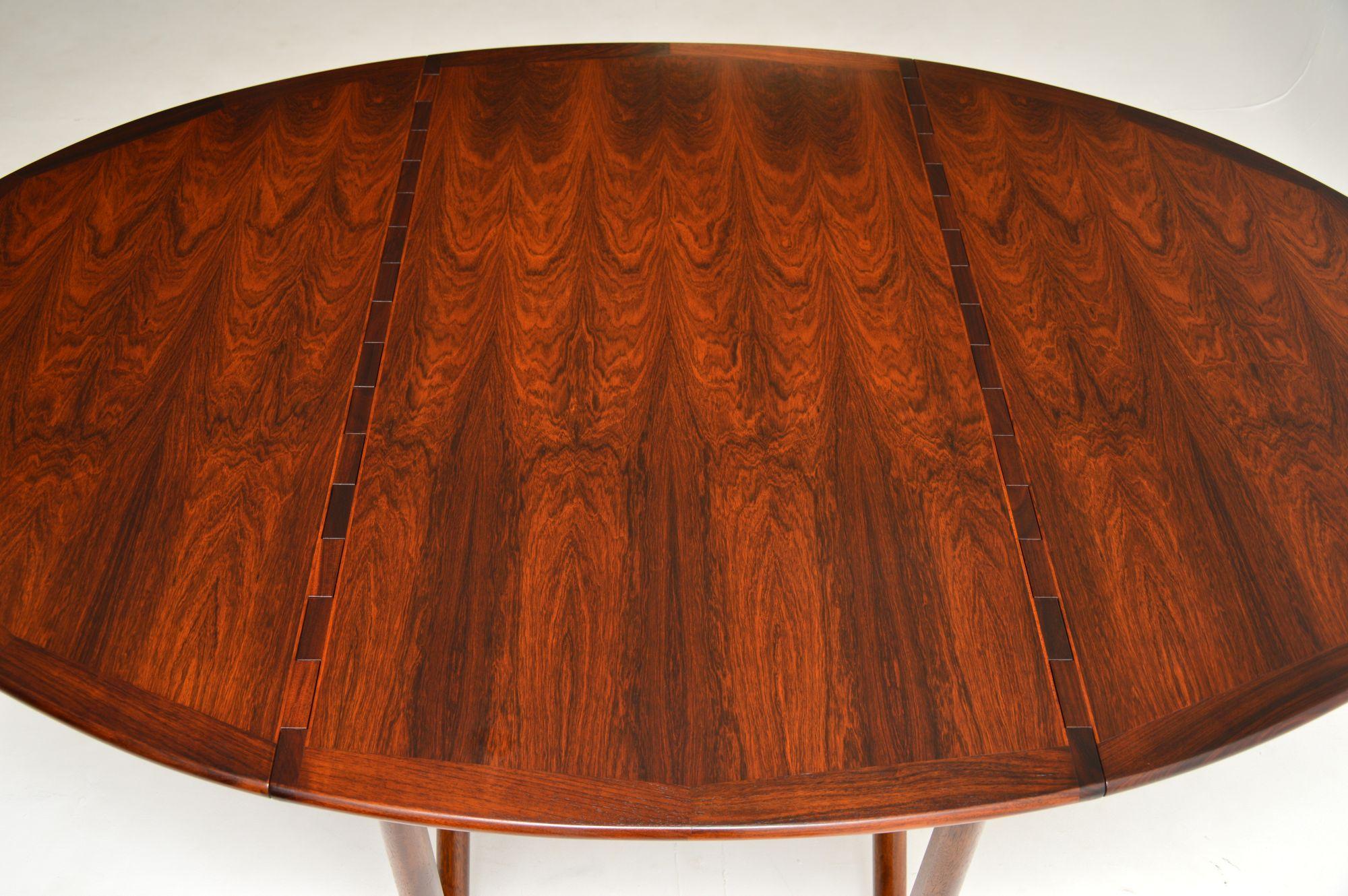 20th Century 1960's Danish Gate Leg Dining Table by Niels Koefoed For Sale