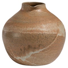 1960s Danish Glazed Ceramic Jar with Well-Proportioned Design