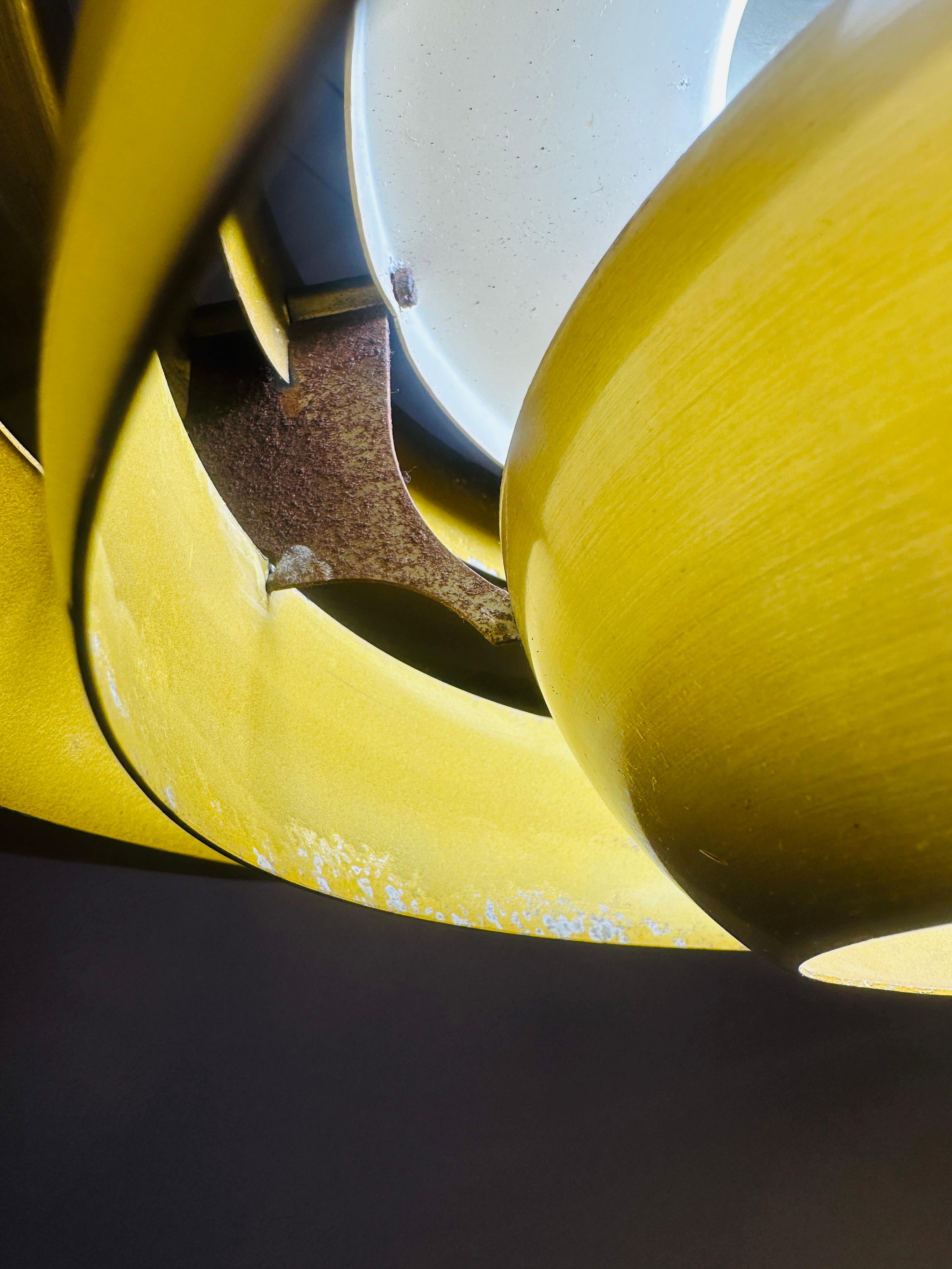 1960s Danish Golden Aluminium Pendant Model P376 by Kastholm and Fabricius 11
