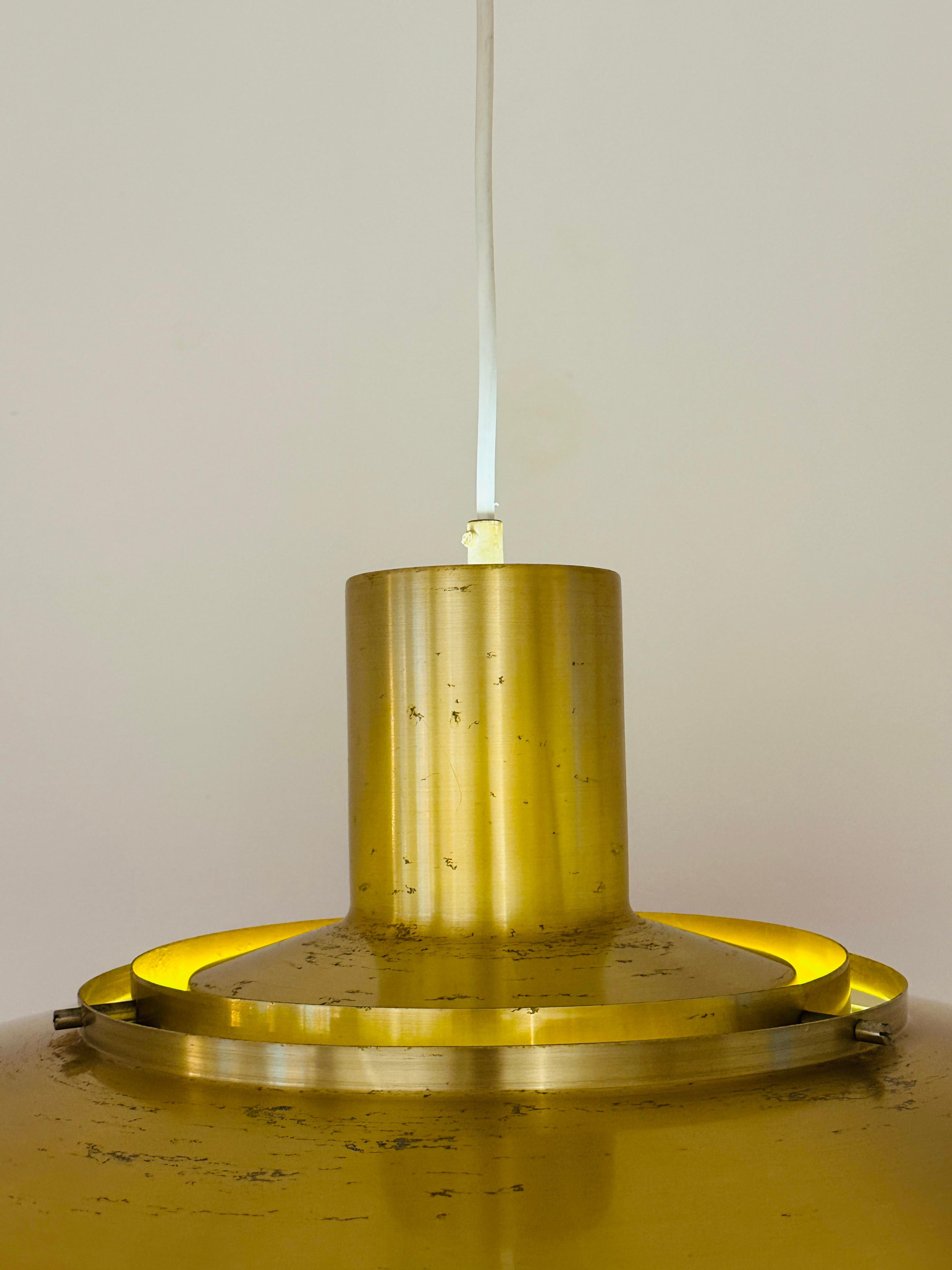 1960s Danish Golden Aluminium Pendant Model P376 by Kastholm and Fabricius 13