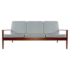1960s Danish Gray Three-Seat Sofa