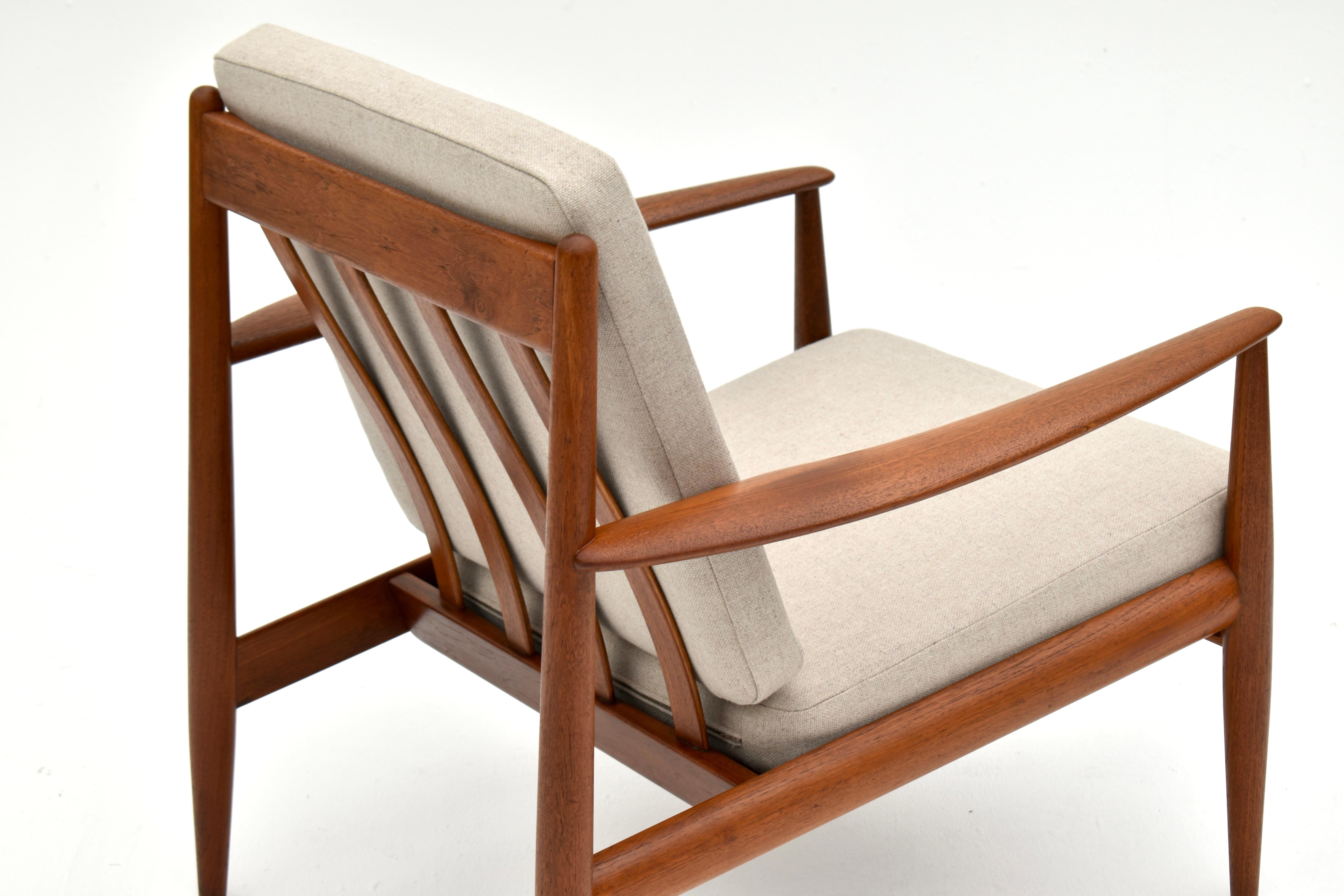Mid-20th Century 1960s Danish Grete Jalk Model 118 Teak Lounge Chair For France & Son