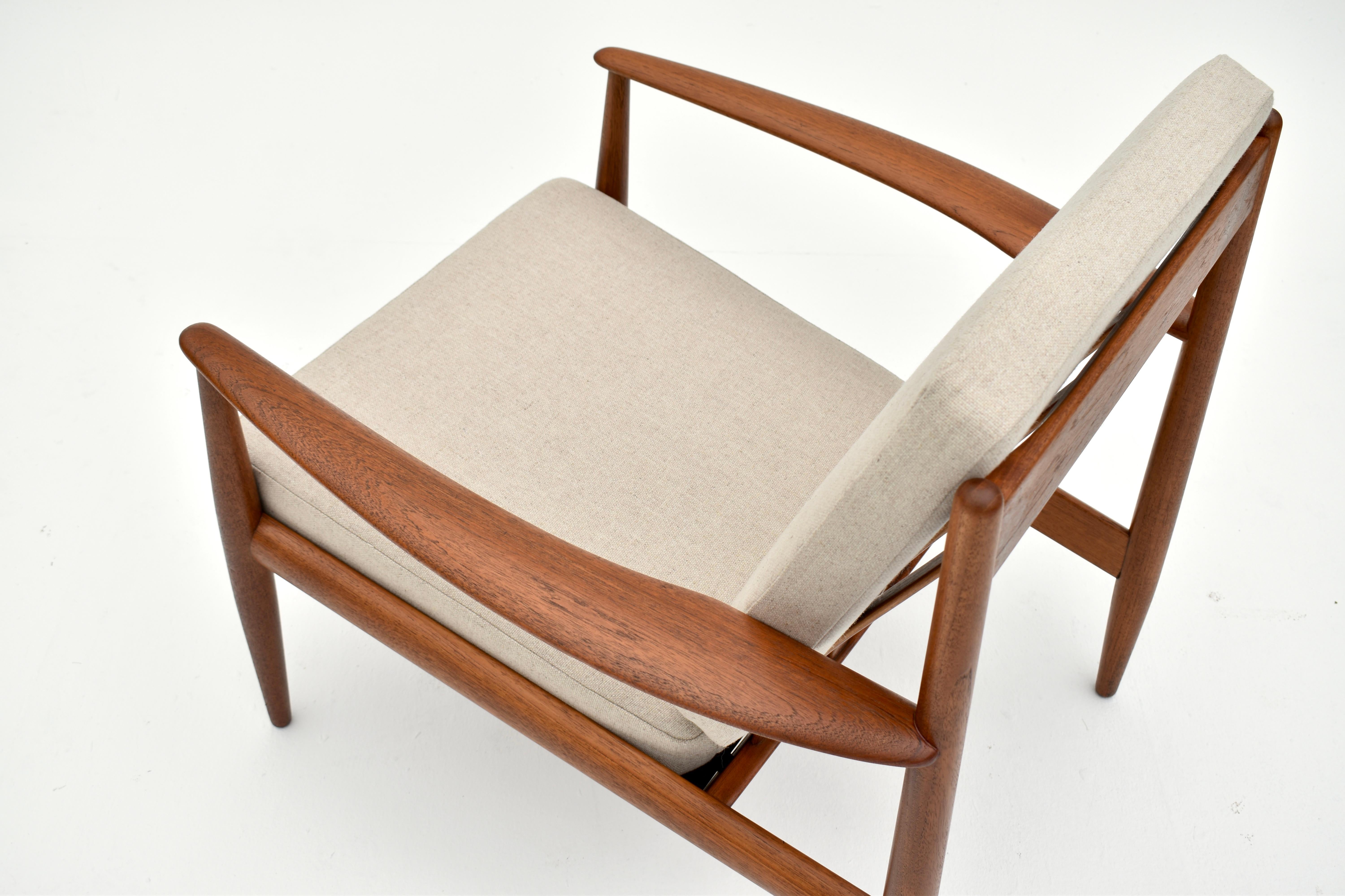 1960s Danish Grete Jalk Model 118 Teak Lounge Chair For France & Son 3