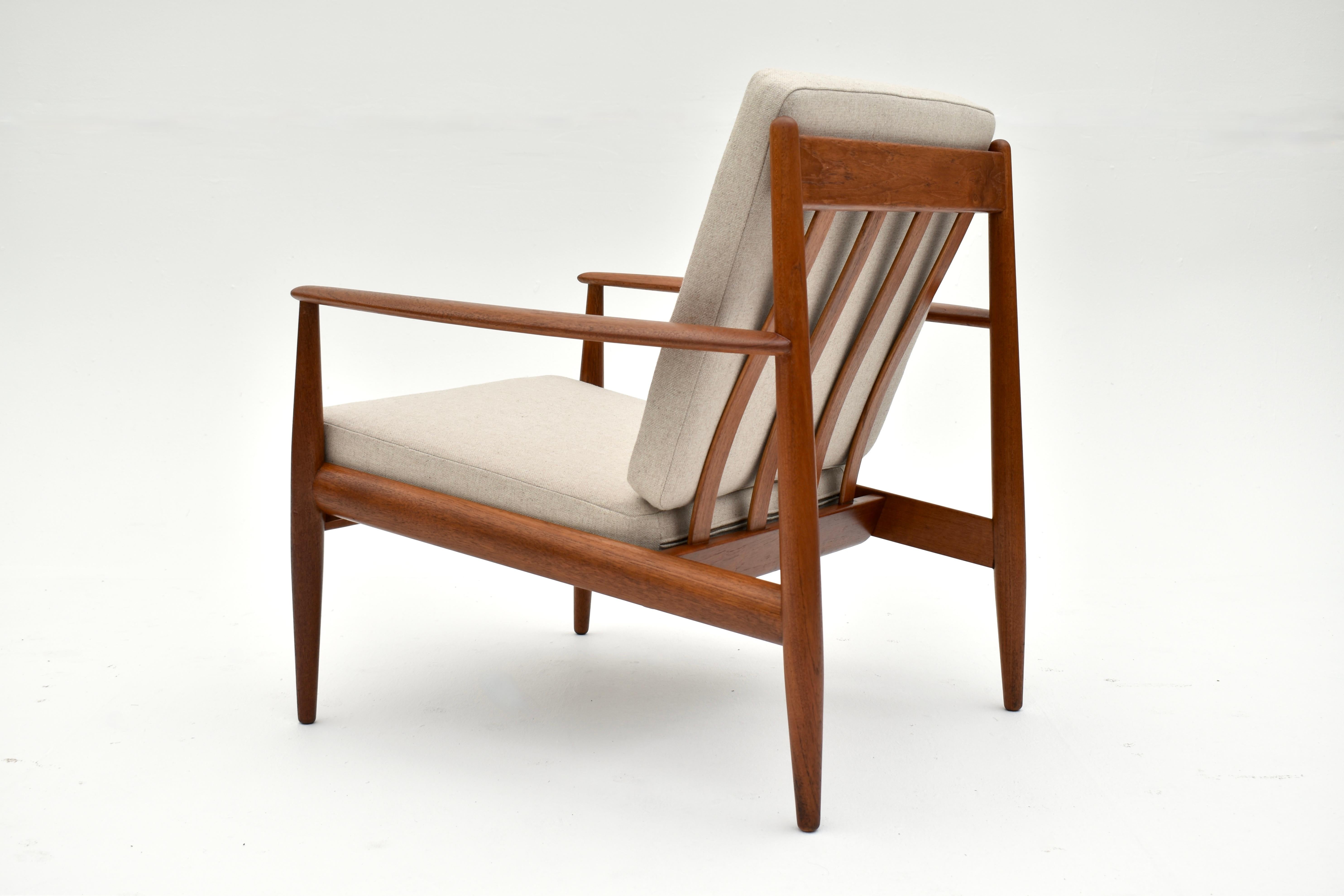 1960s Danish Grete Jalk Model 118 Teak Lounge Chair For France & Son 4