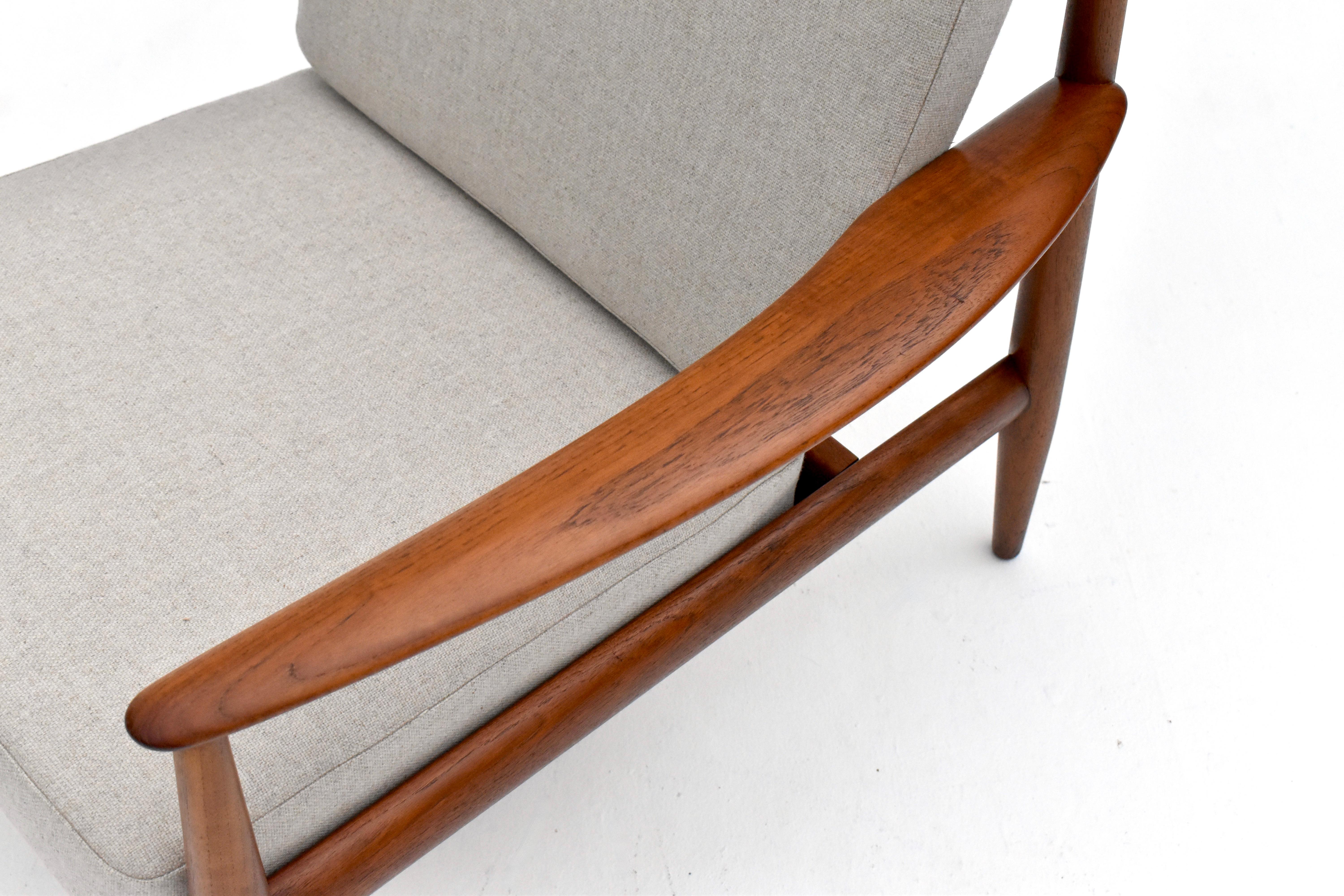 Chaise longue danoise en teck Grete Jalk des années 1960 pour France & Son en vente 10