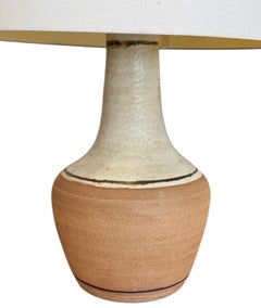 1960s Danish Hand-Thrown Earthenware Studio Pottery Table Lamp