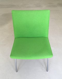 1960s Danish Hans J. Wegner Airport Chair, Reupholstered in Green Fabric