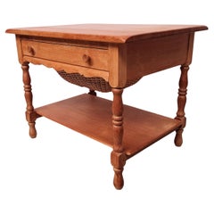 1960's Danish Henning Kjærnulf Oak Sewing- and Side Table