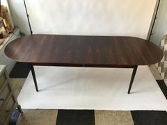 1960s Danish Henry Rosengren Hansen Solid Rosewood Dining Table