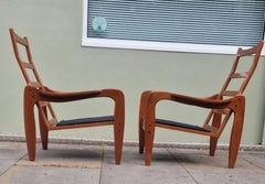 Poltrone danesi con schienale alto degli anni '60