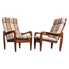 Poltrone danesi con schienale alto degli anni '60