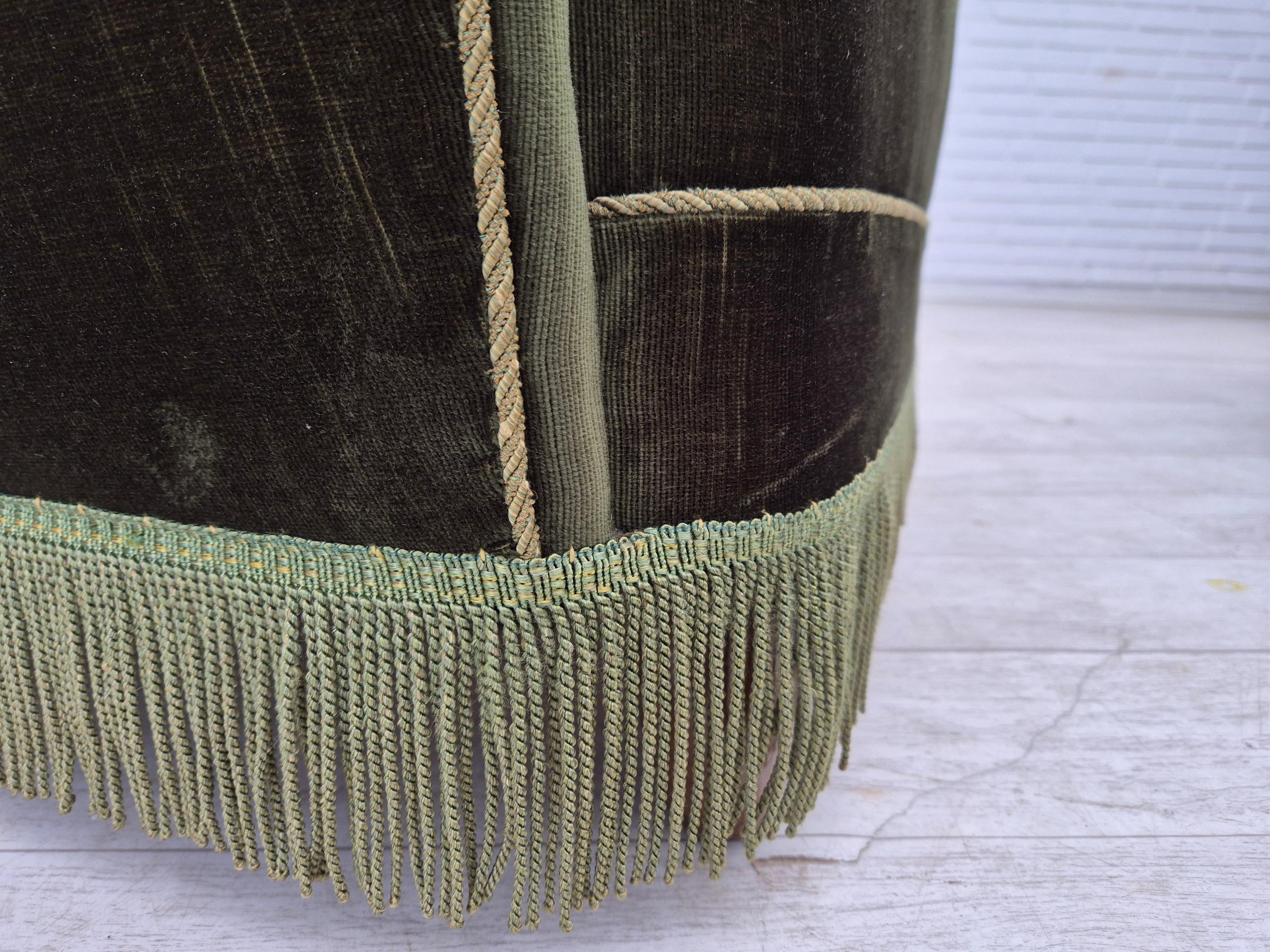 1960s, Danish highback relax armchair, original condition, furniture velour. 4