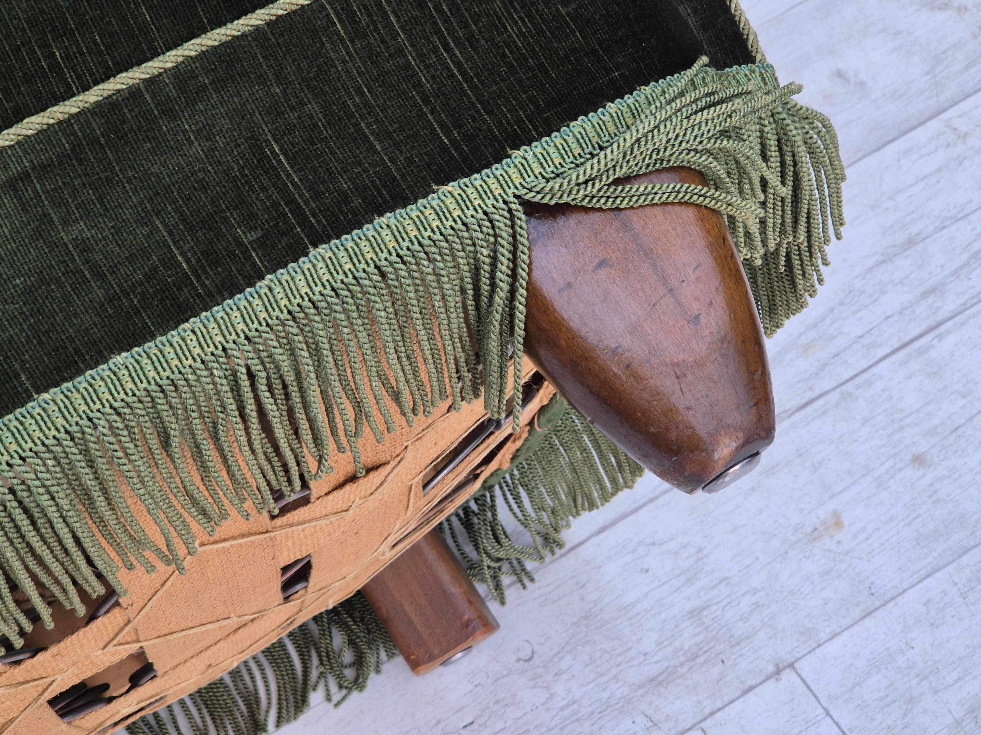 1960s, Danish highback relax armchair, original condition, furniture velour. 9