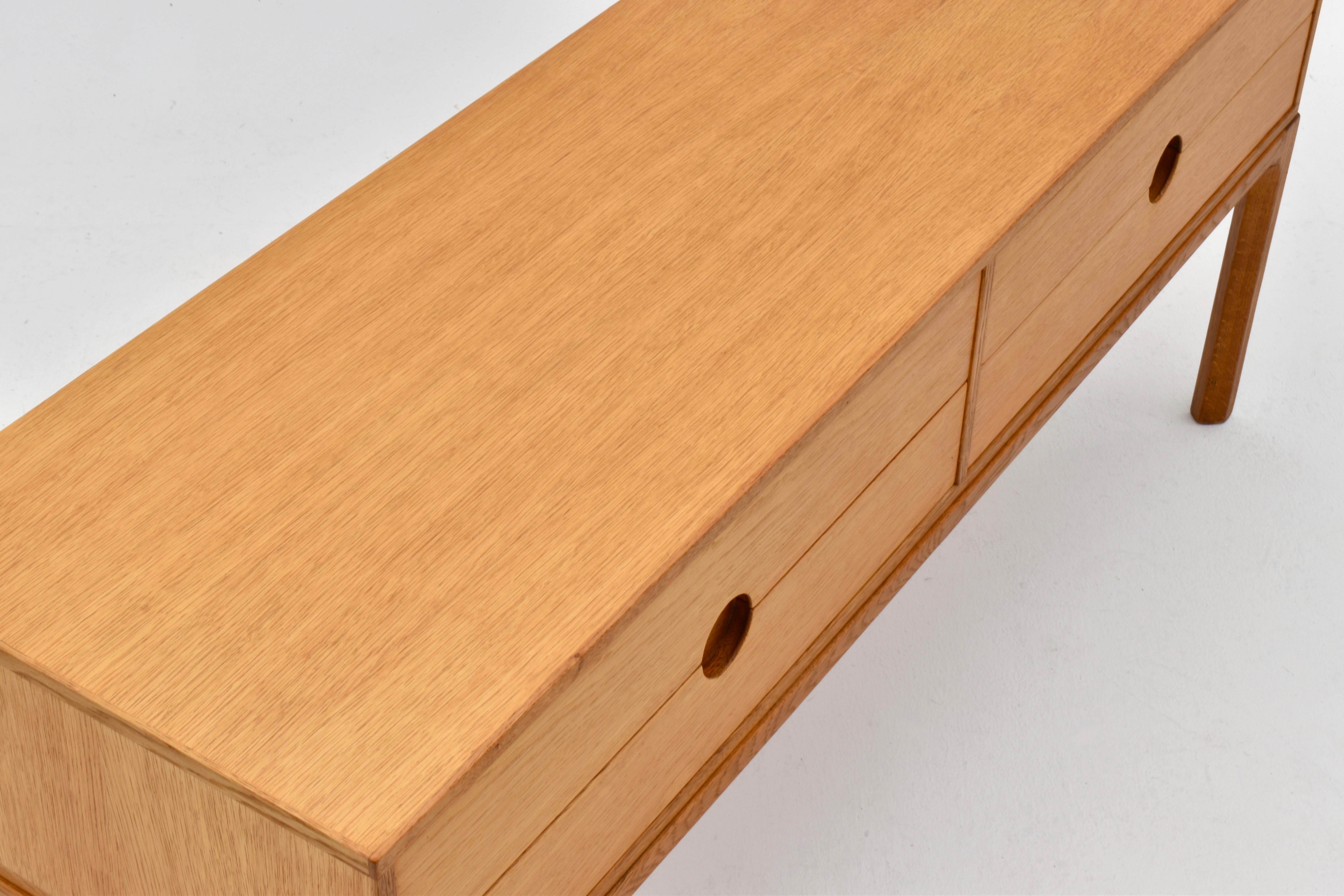 1960s Danish Kai Kristiansen Model 394 Oak Chest Of Drawers For Aksel Kjersgaard 6