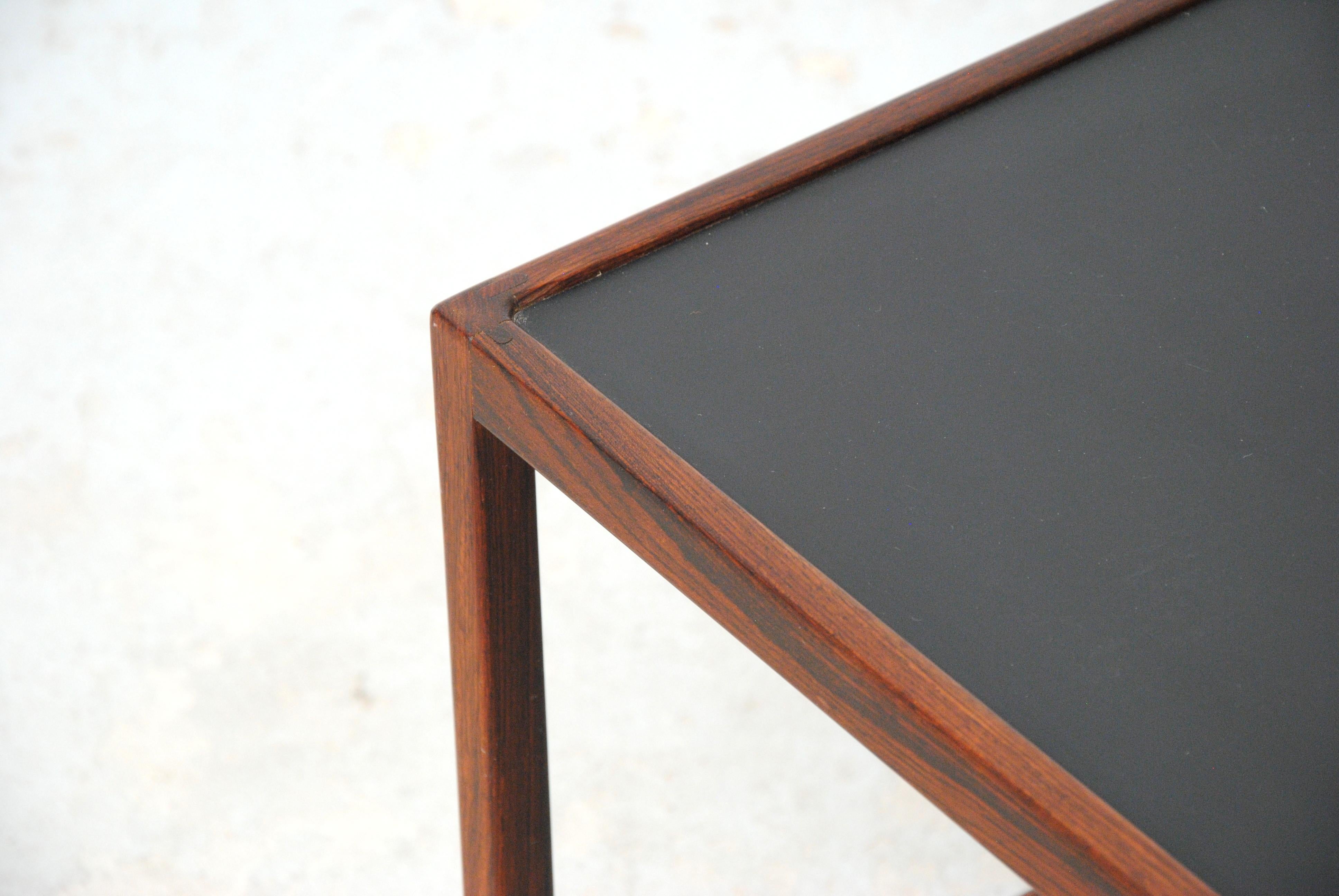 Formica 1960s Danish Kurt Ostervig Fully Restored Rosewood Side Table by Jason Mobler For Sale