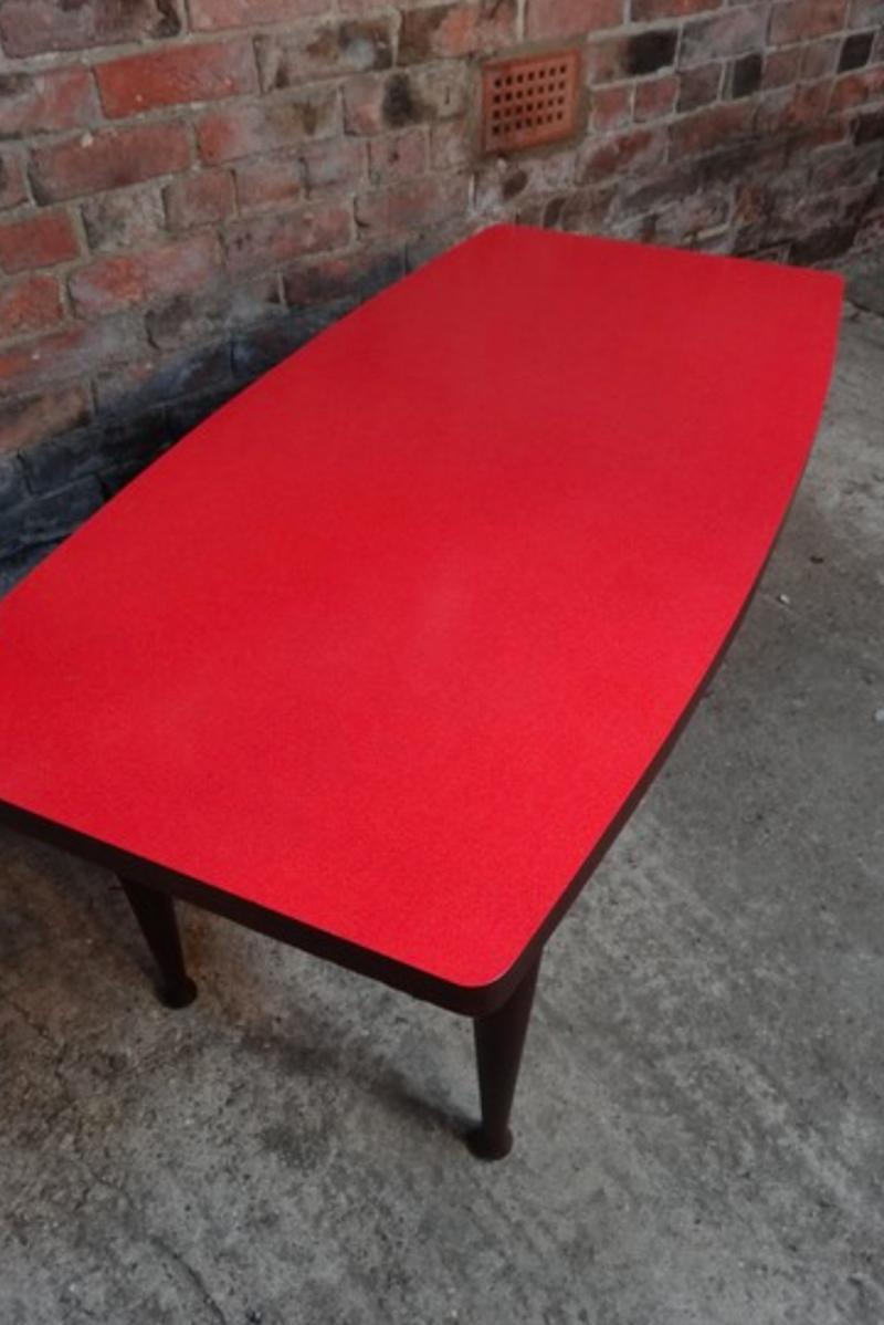 20th Century 1960s Danish Large Red Melamine Coffee Table