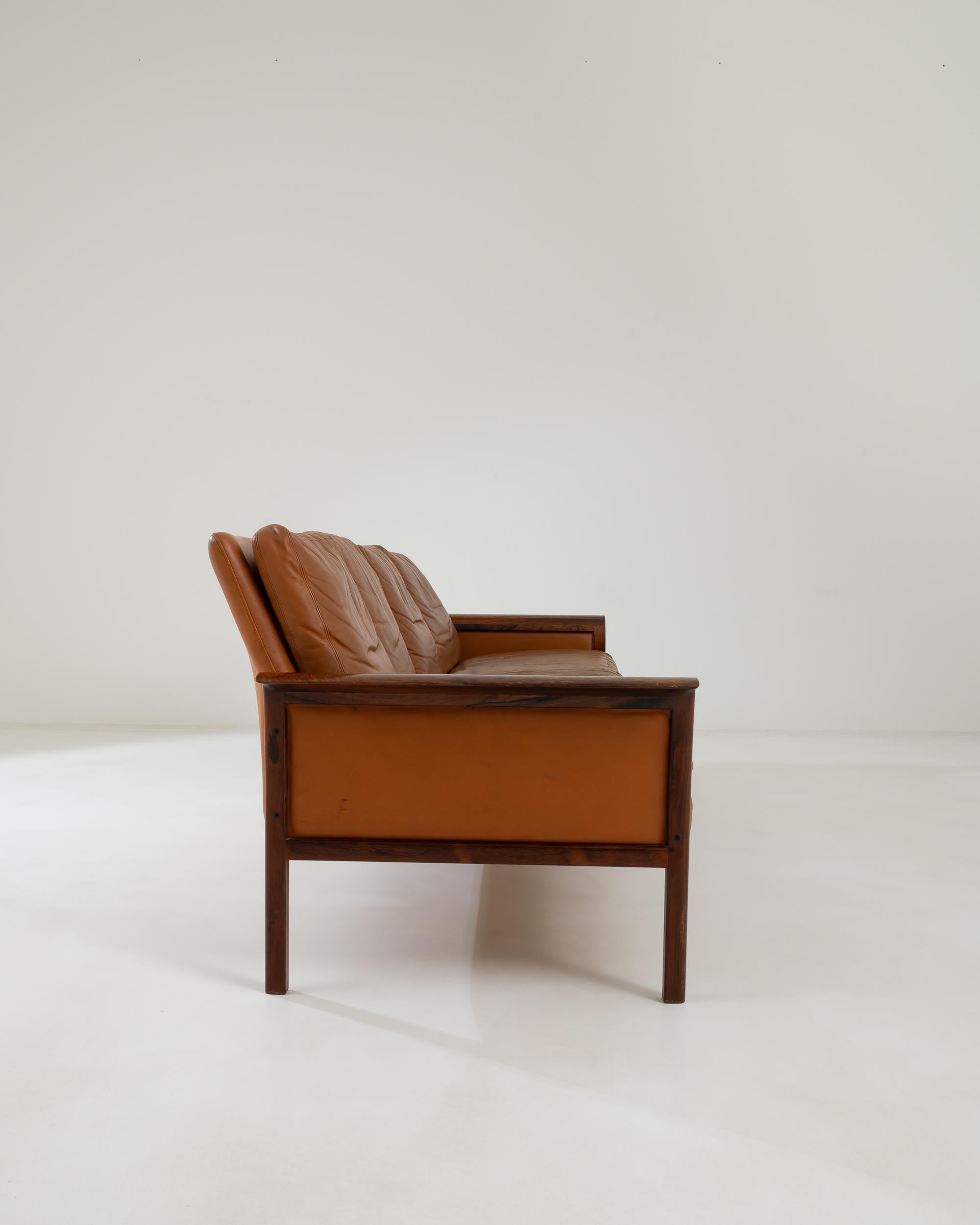 1960s Danish Leather Sofa by Hans Olsen For Sale 5
