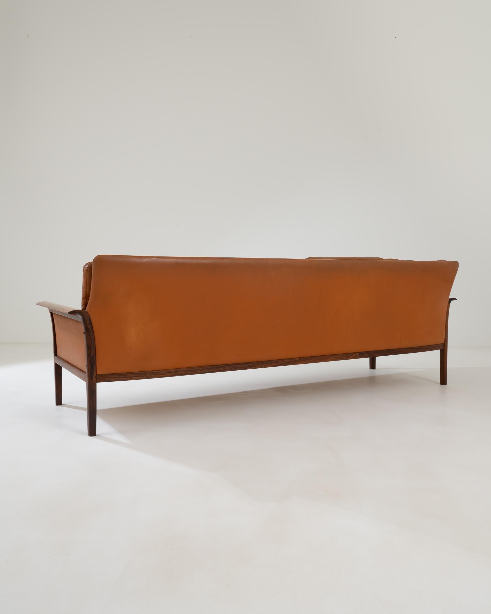 Divano in pelle danese del 1960 di Hans Olsen in vendita 6