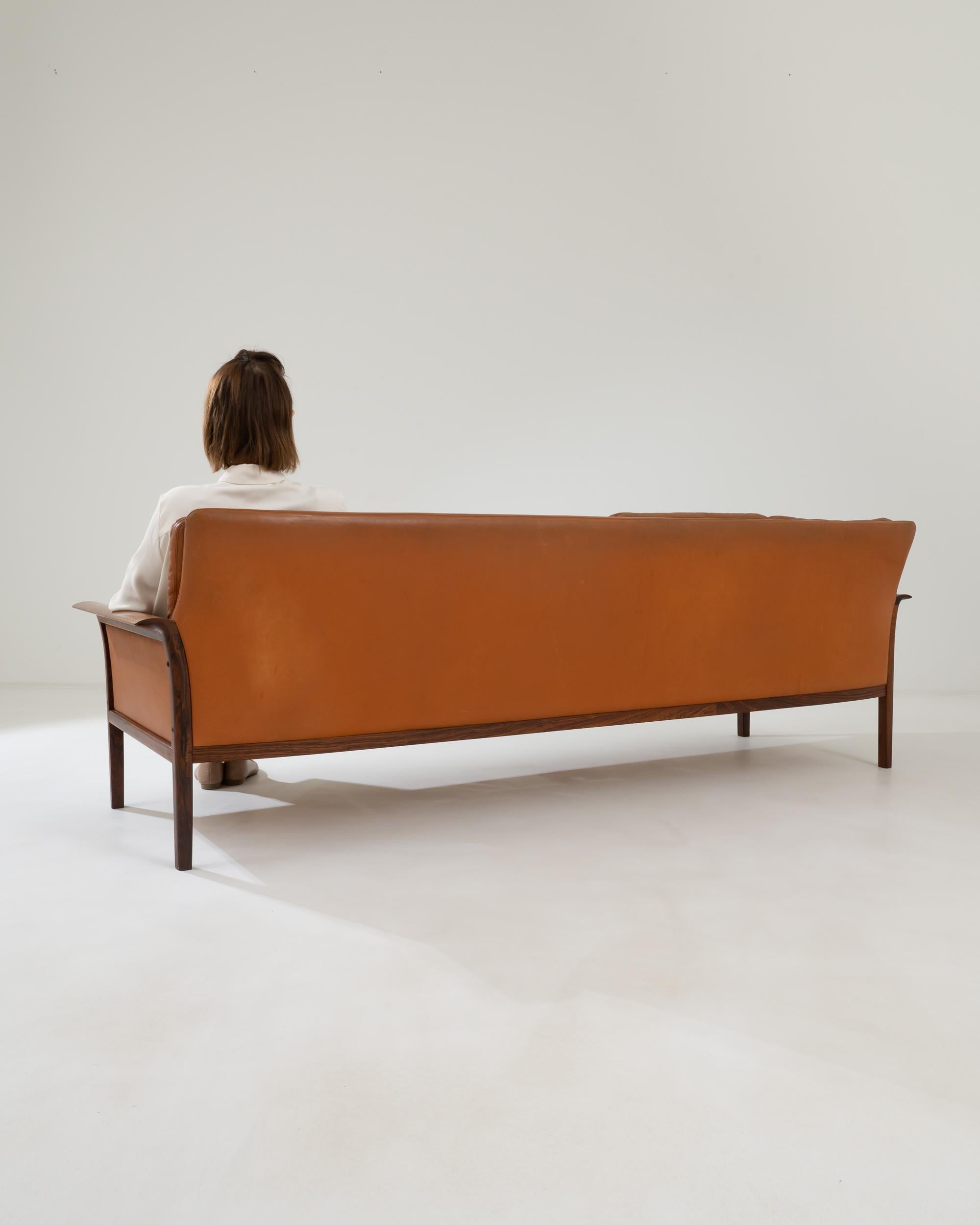 1960s Danish Leather Sofa by Hans Olsen For Sale 8