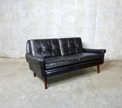 1960s Danish Leather Sofa by Svend Skipper