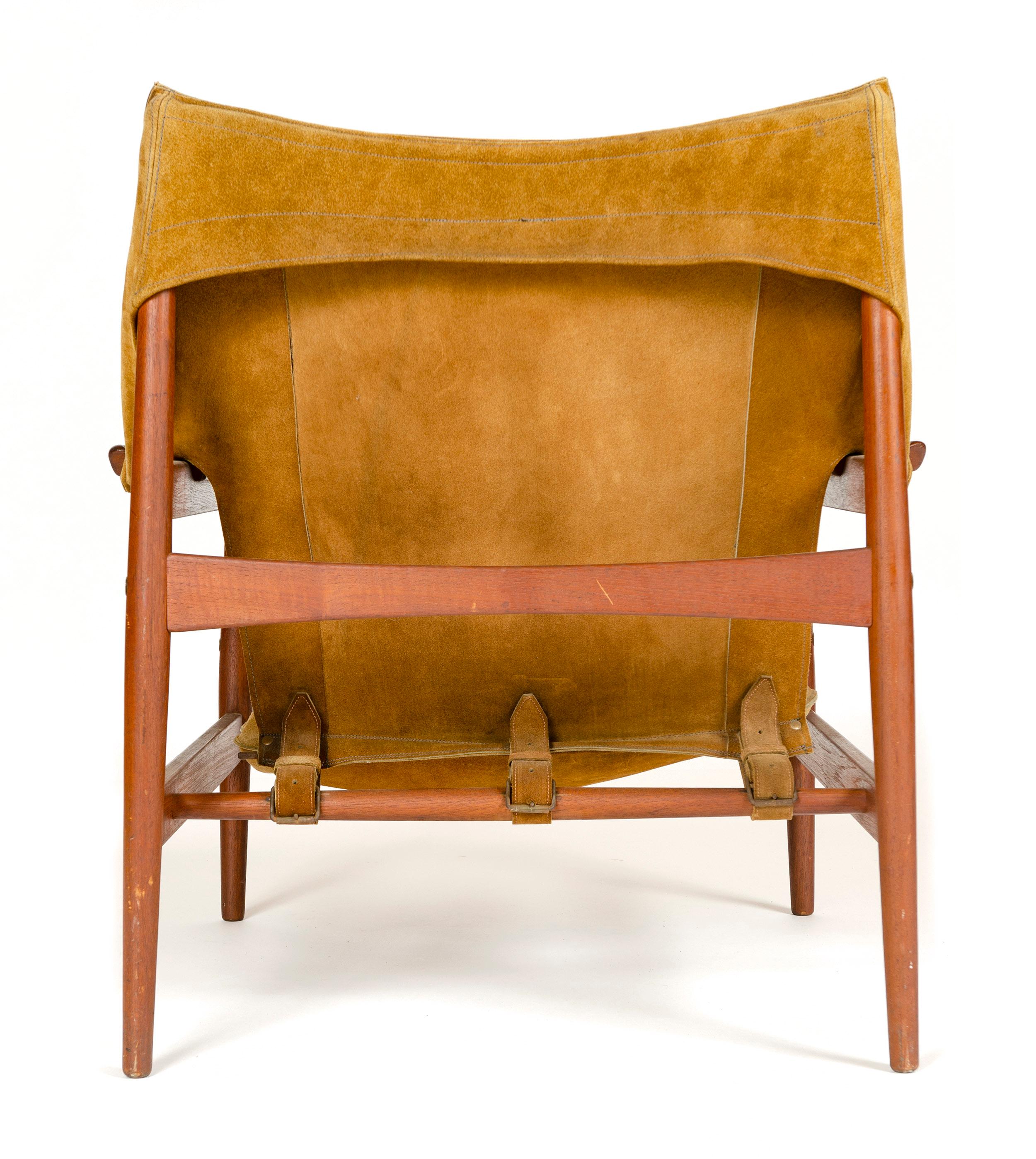 Leather 1960s Danish Lounge Chair by Ole Gjerlov Knudsen