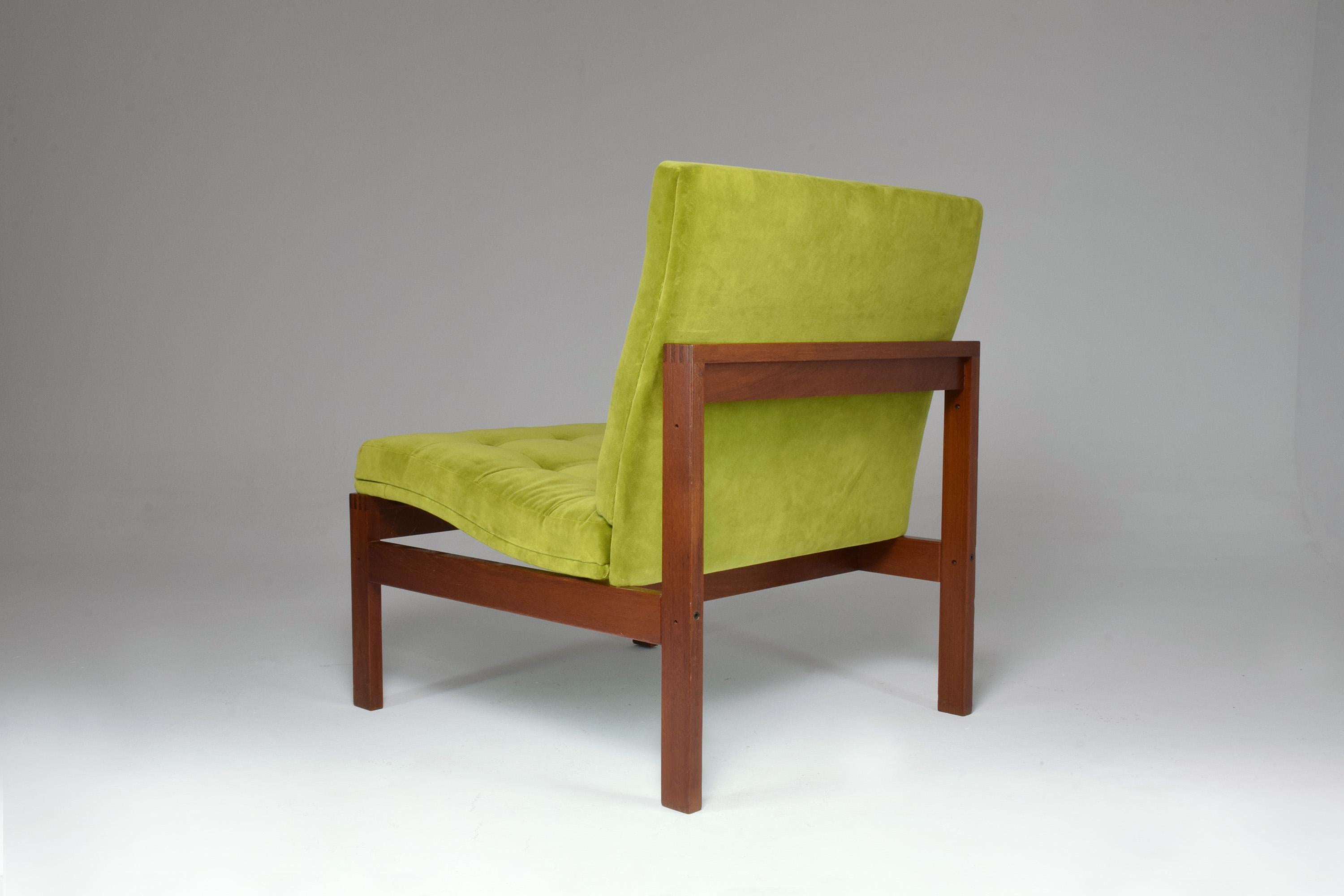Upholstery 1960's Danish Lounge Chair by Ole Gjerlov Knudssen for France & Søn For Sale