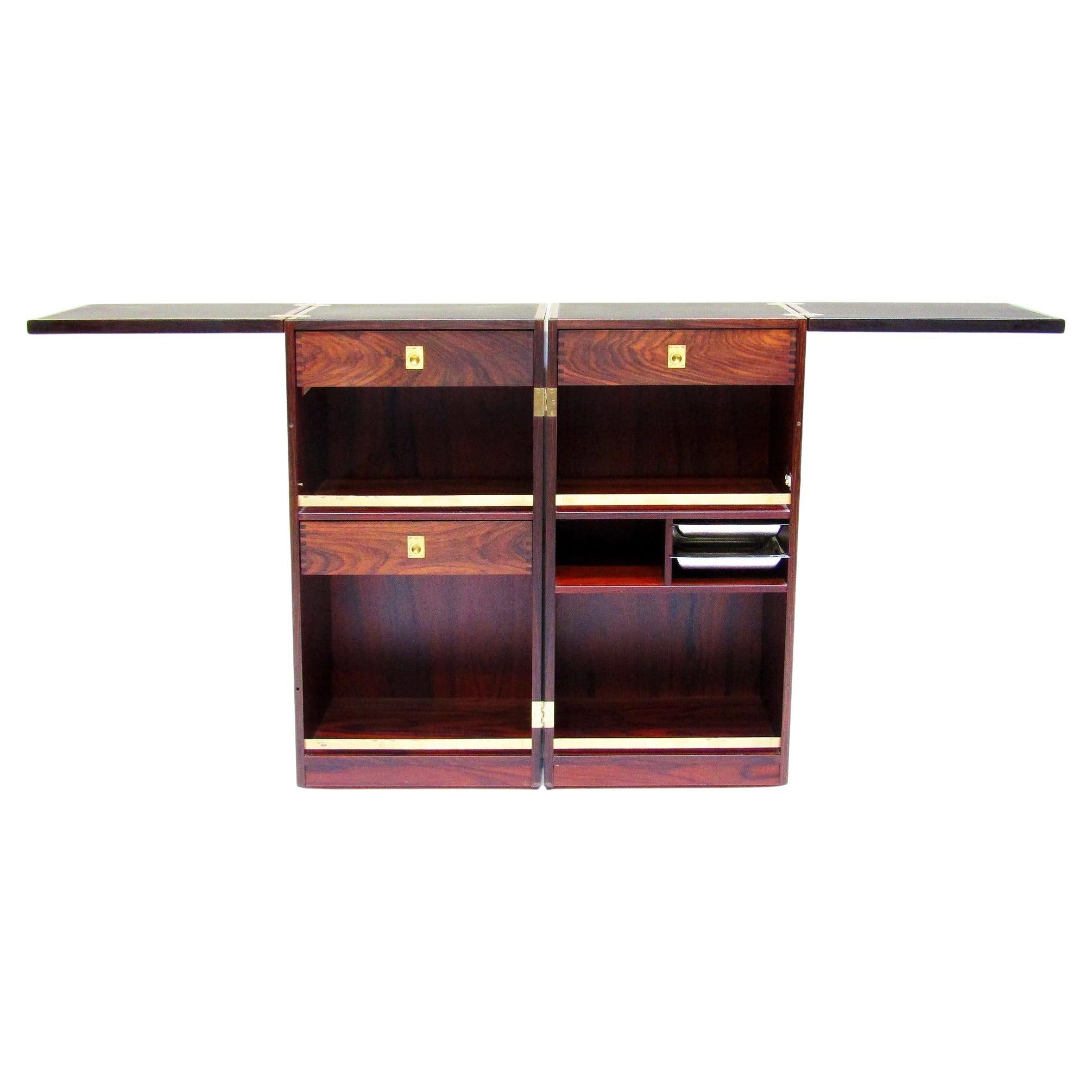 1960s Danish Metamorphic Bar in Rosewood by Reno Wahl Iversen for Dyrlund For Sale