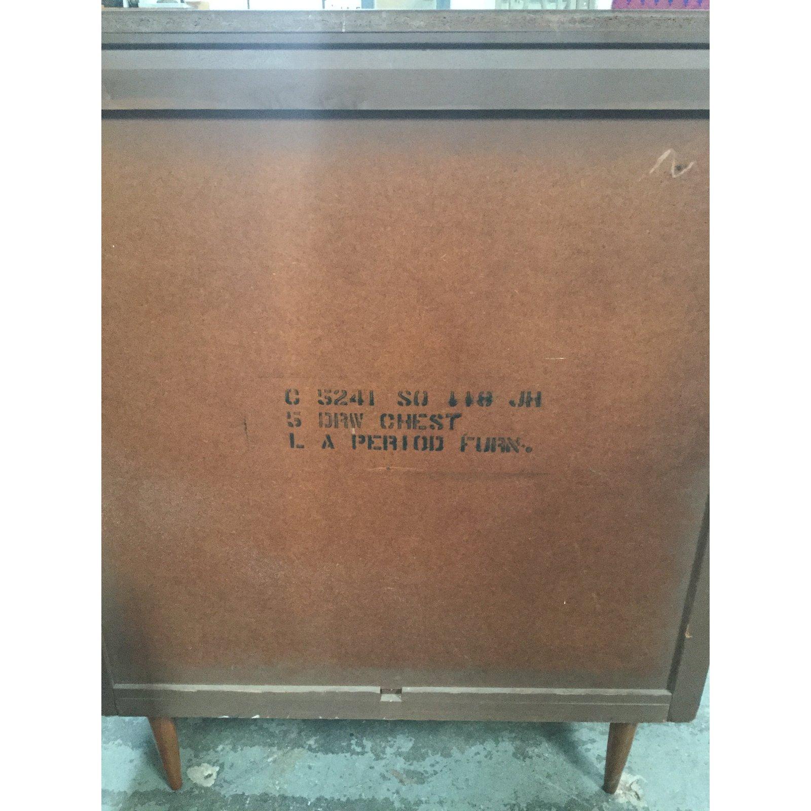 1960s Danish Mid-Century Modern 5-Drawer Dresser 1