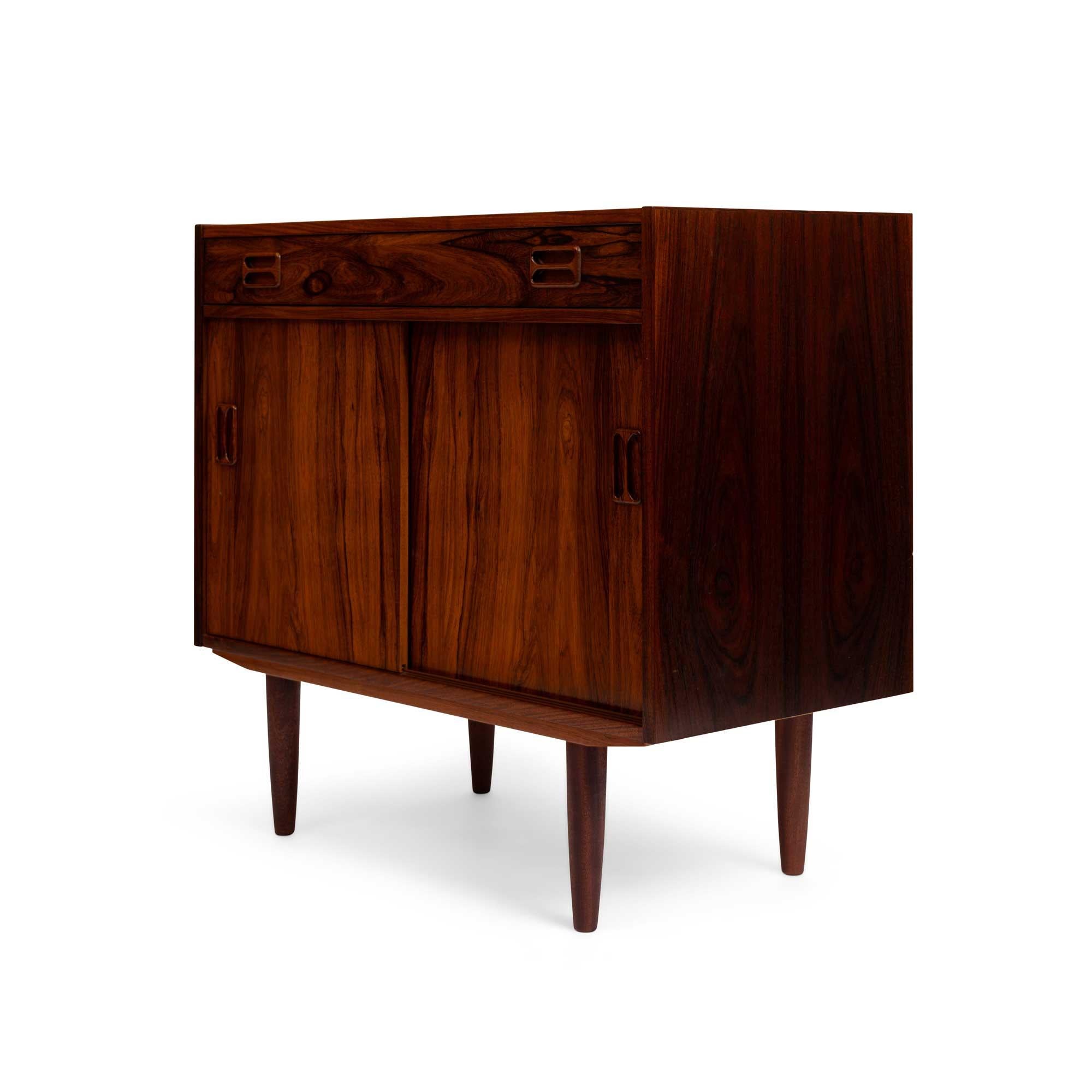 20th Century 1960s Danish Mid-Century Rosewood Two Door Credenza For Sale