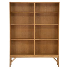 1960s Danish Midcentury Tall Oak Bookcase by Borge Mogensen for Karl Andersson