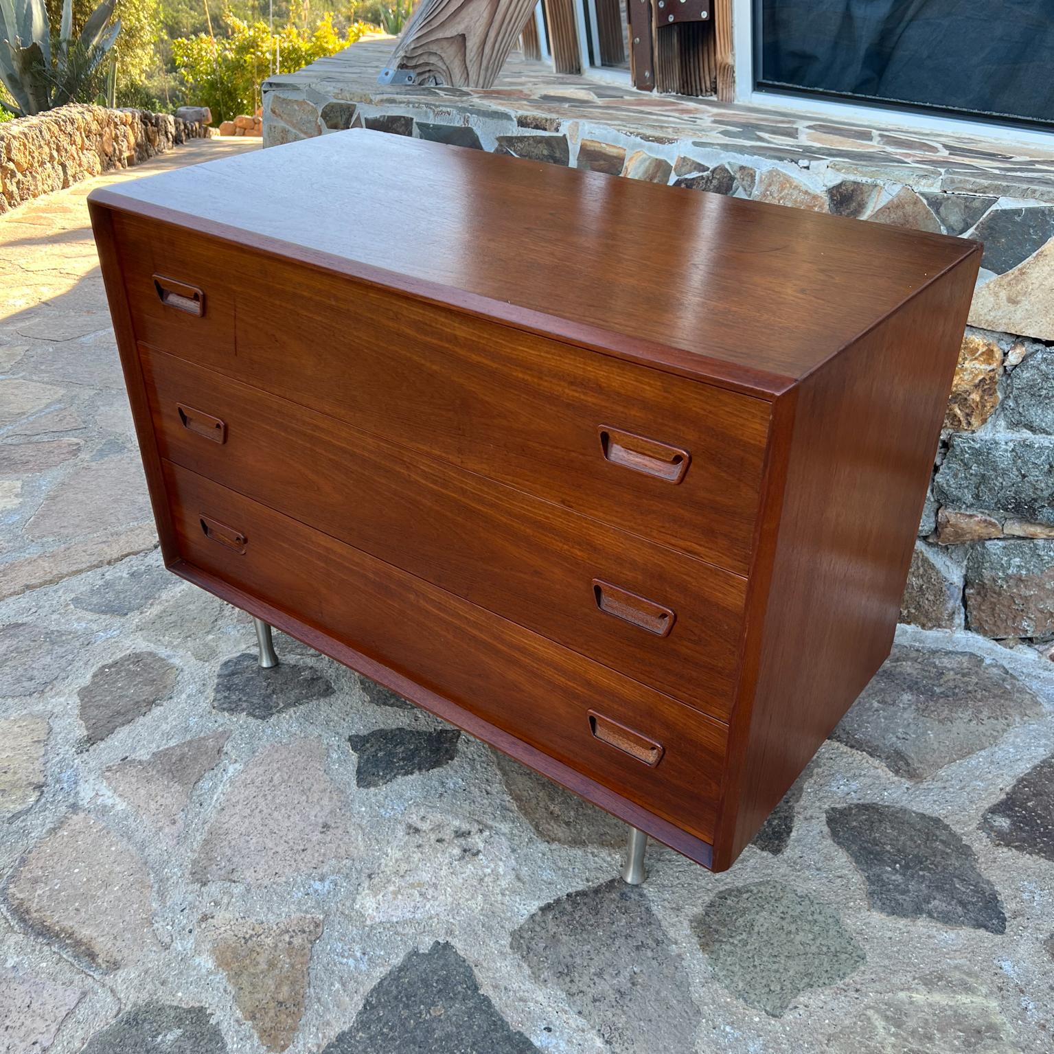 Mid-20th Century 1960s Danish Mod Single Dresser Teakwood from Denmark For Sale